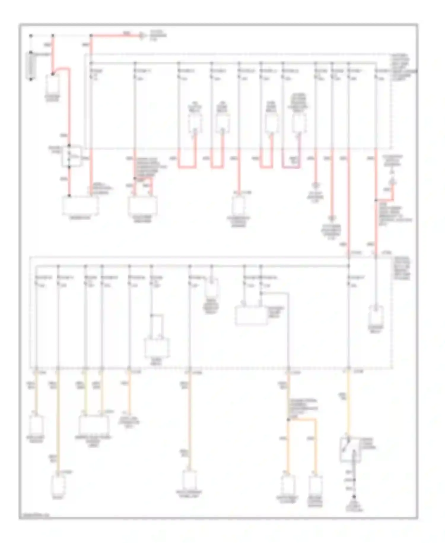 Focus Ford II (2005-2008): Power distribution circuit, early production (1 of 4)