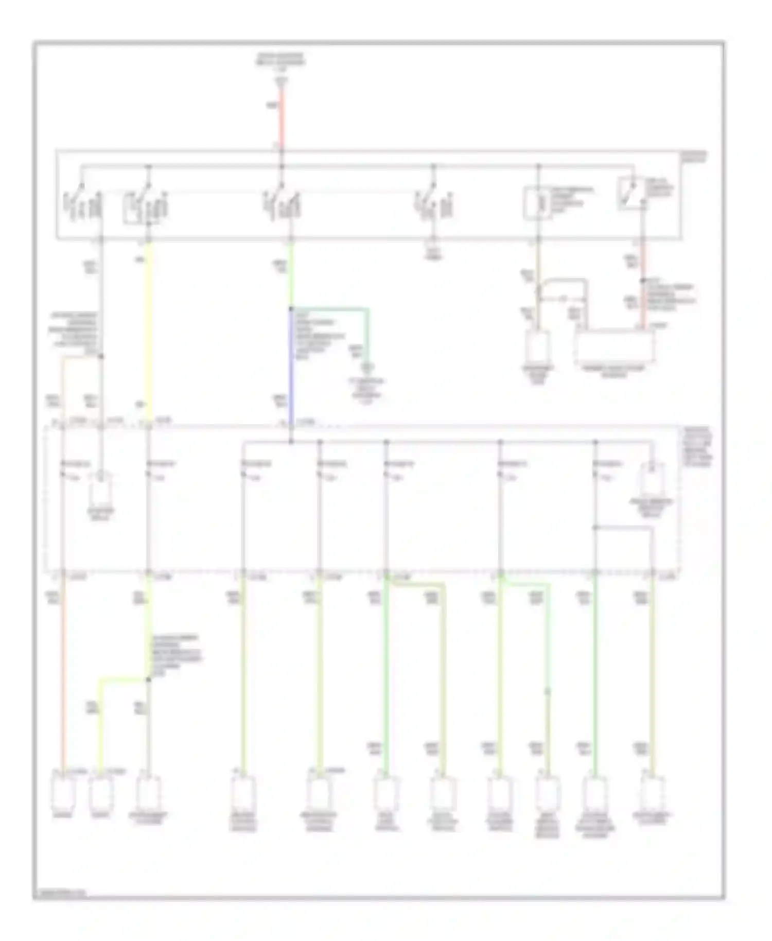 Focus Ford II (2005-2008): Power distribution circuit, early production (2 of 4)