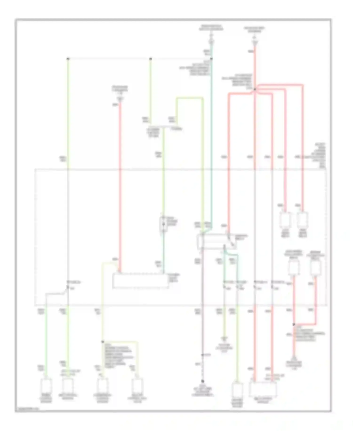 Focus Ford II (2005-2008): Power distribution circuit, early production (3 of 4)