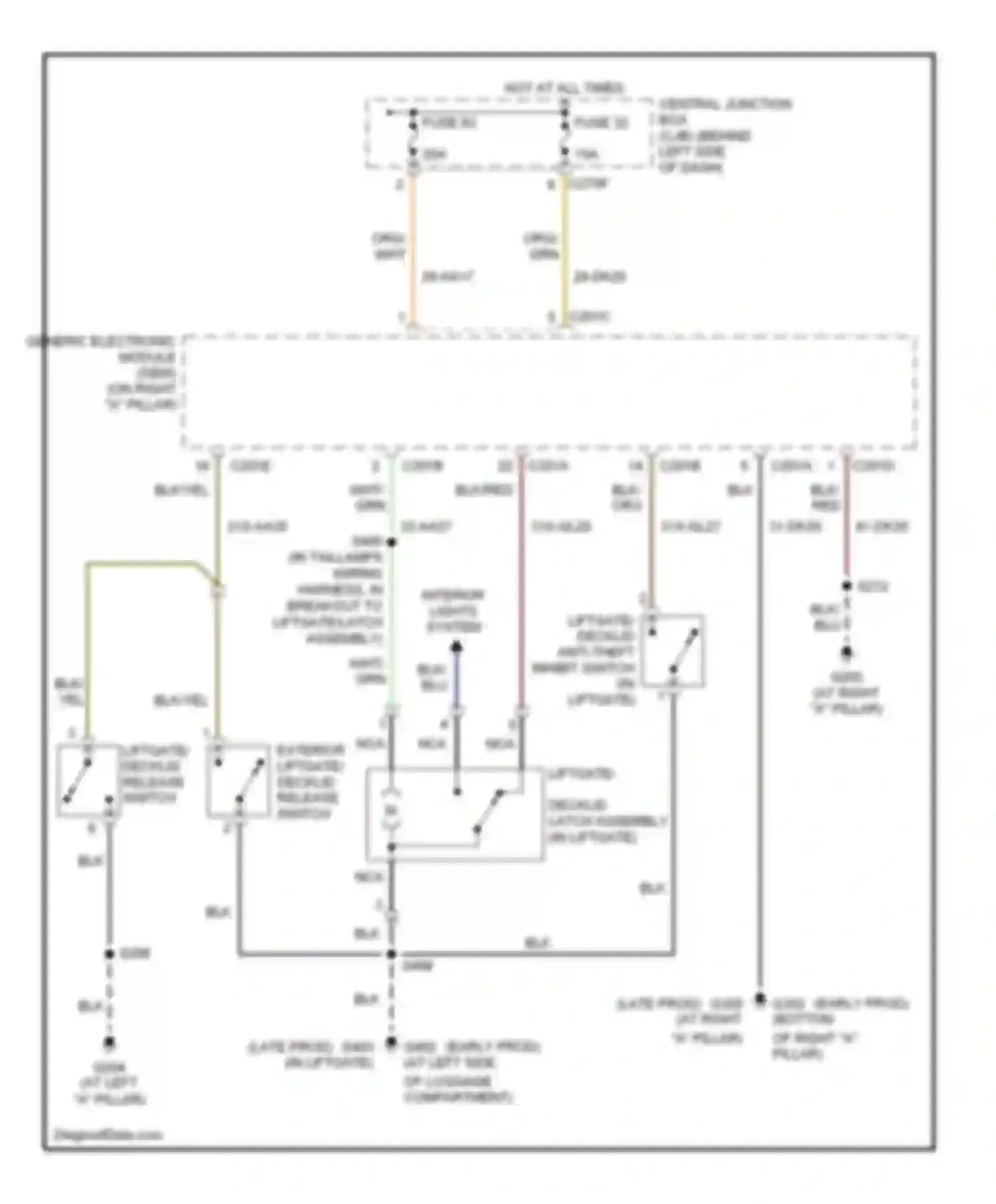 Wiring diagram blk for Ford Focus II (2005-2008) (66 of 67)
