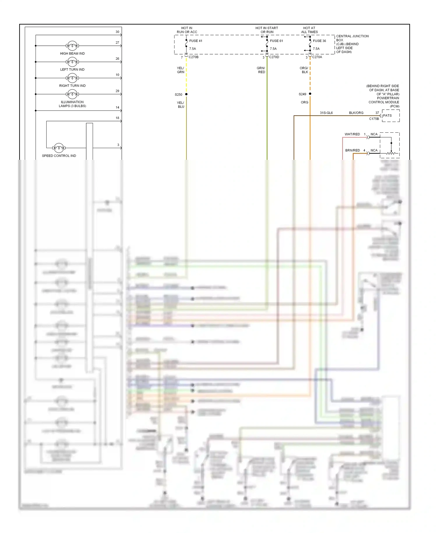 Wiring diagram check fuel cap ind for Ford Focus II (2005-2008) (1 of 1)