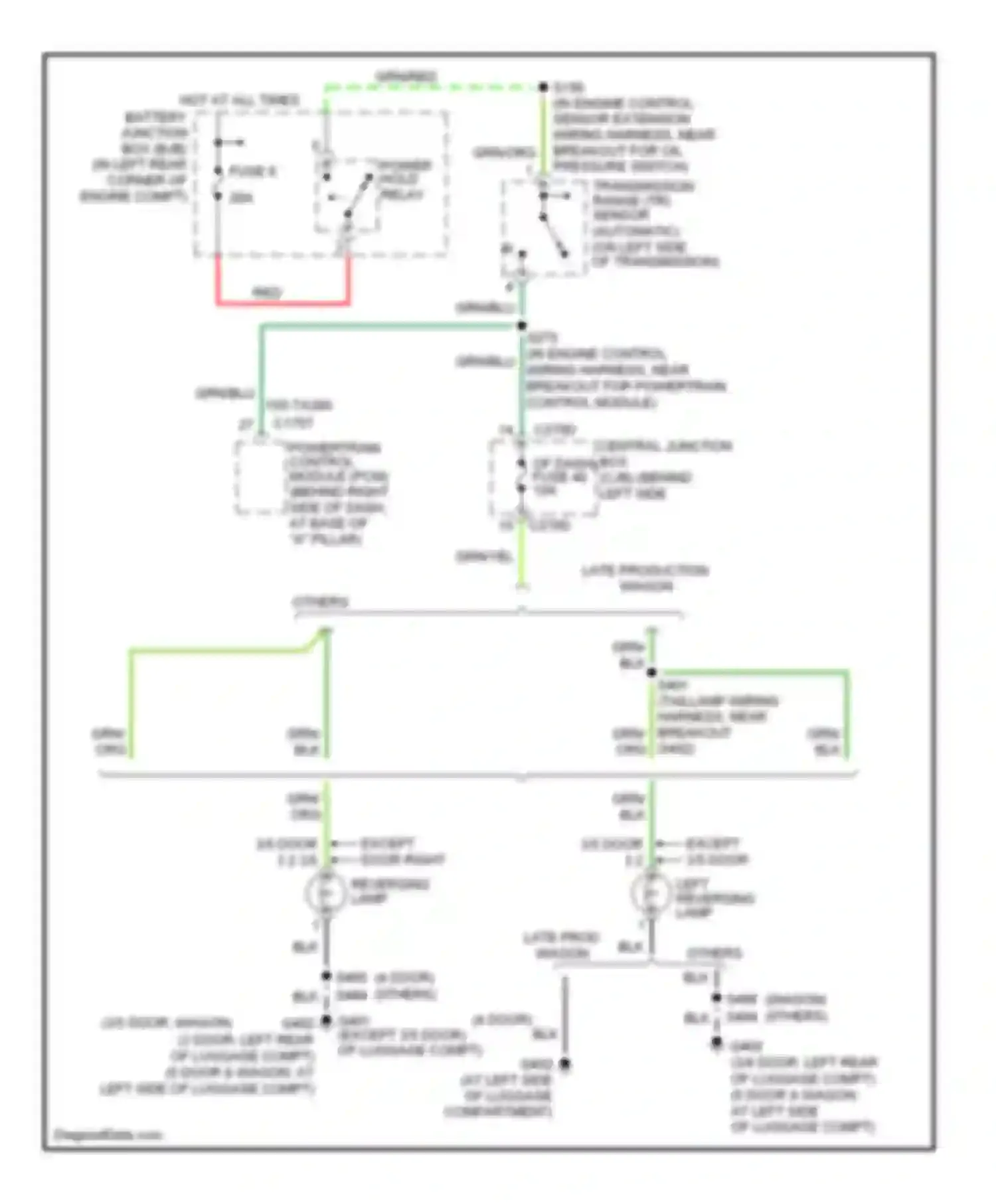 Wiring diagram fuse 9 for Ford Focus II (2005-2008) (1 of 6)