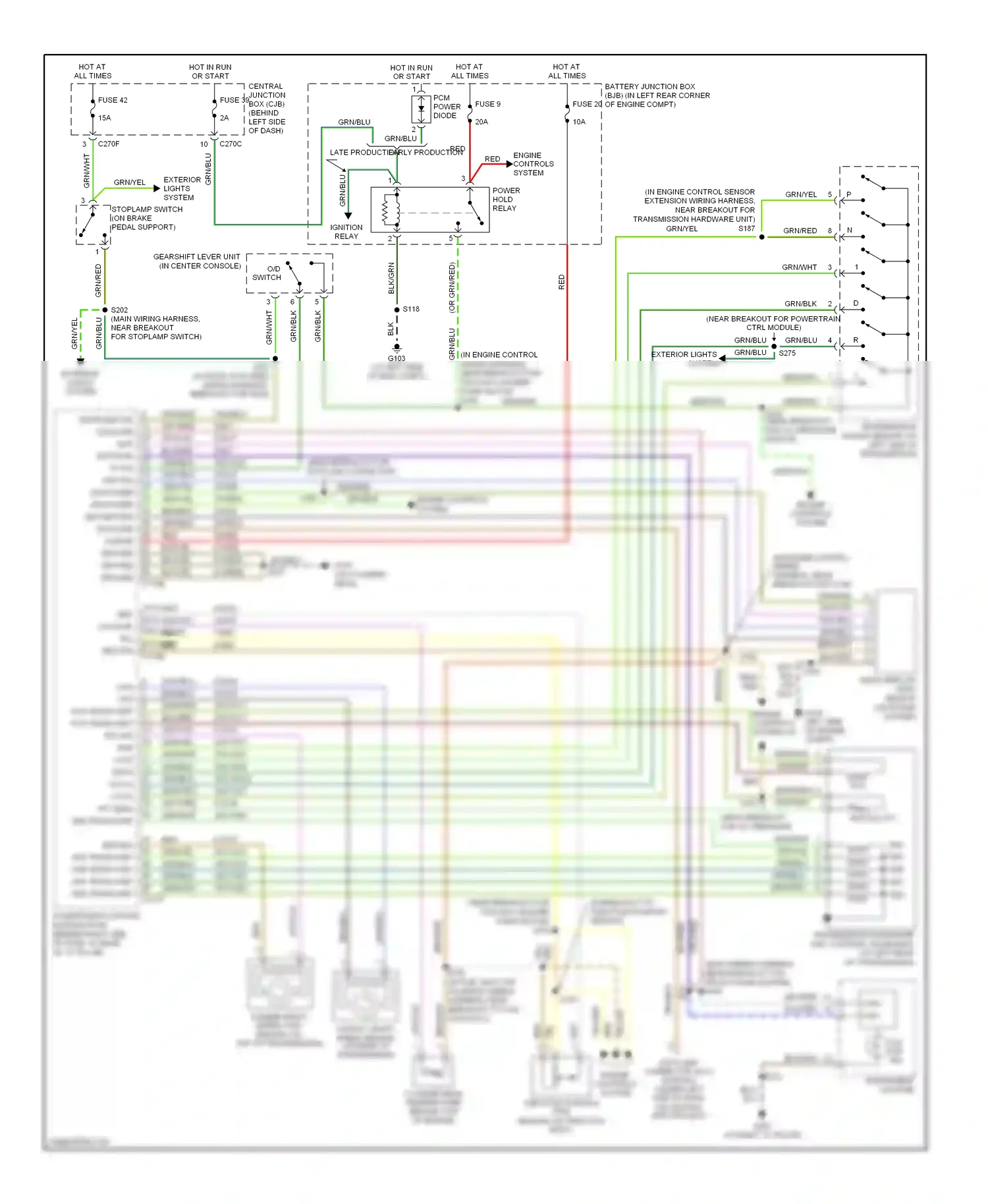 Wiring diagram grn/blu for Ford Focus II (2005-2008) (21 of 28)