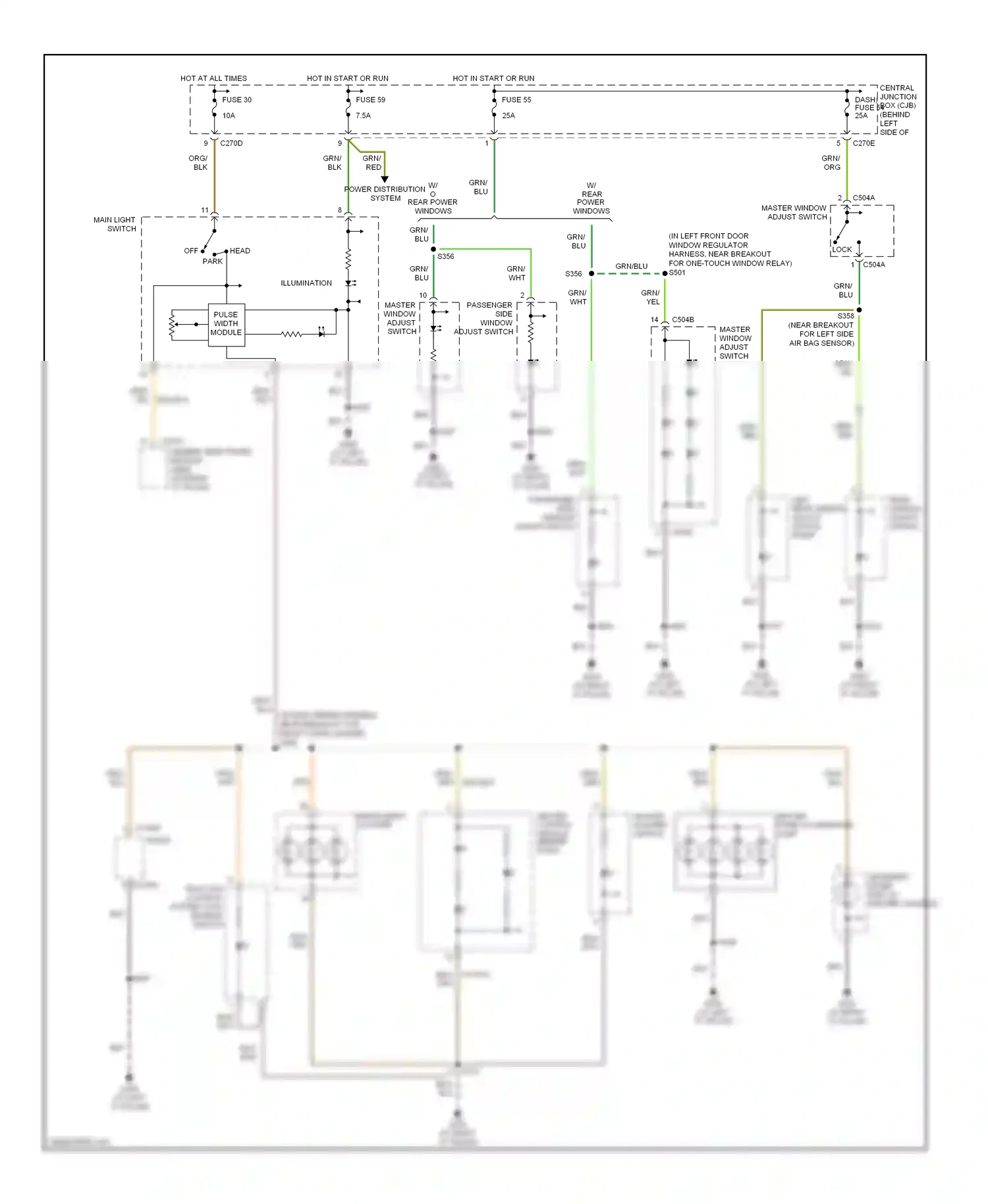 Wiring diagram head off park for Ford Focus II (2005-2008) (1 of 1)