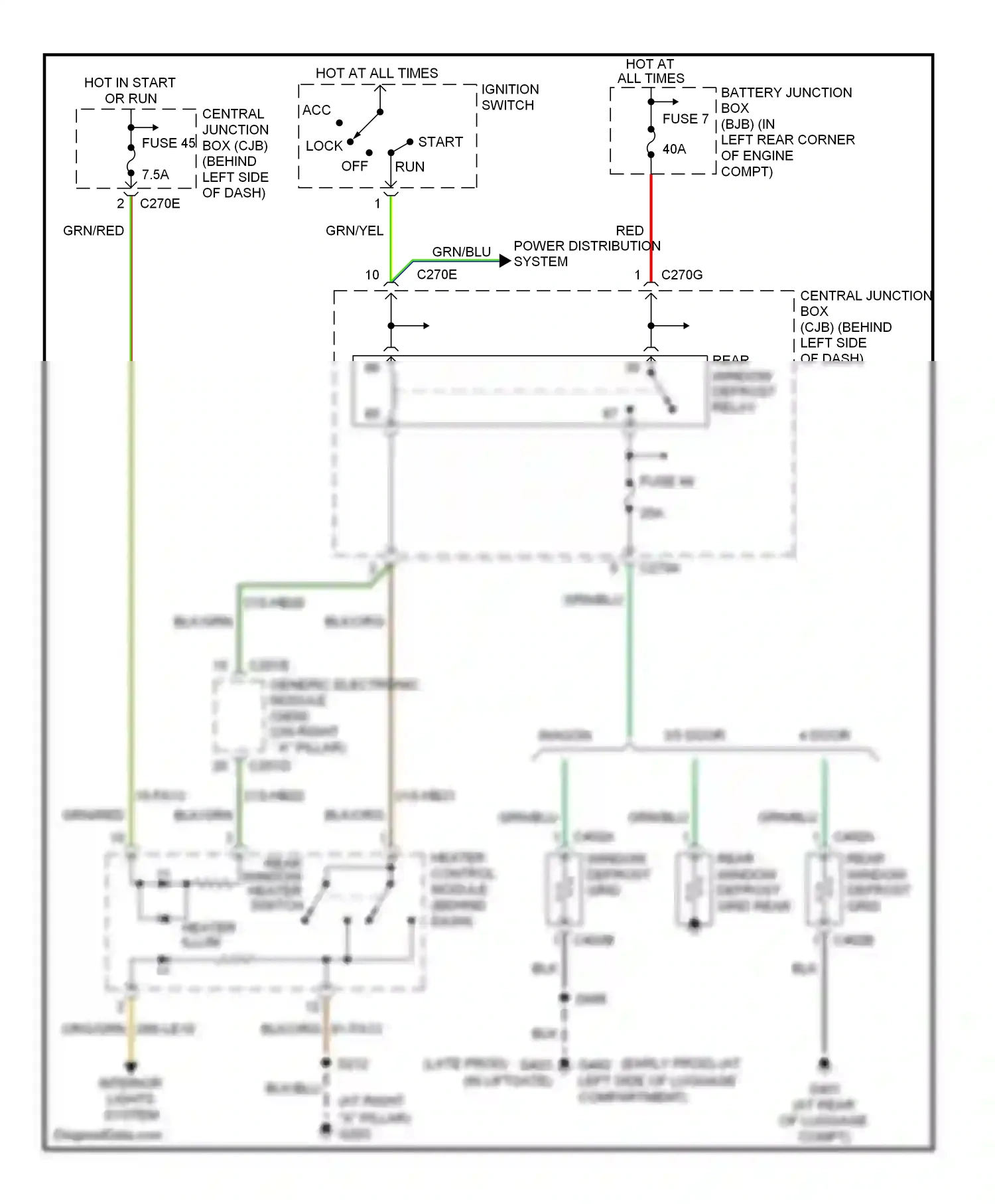 Wiring diagram late prod for Ford Focus II (2005-2008) (2 of 2)