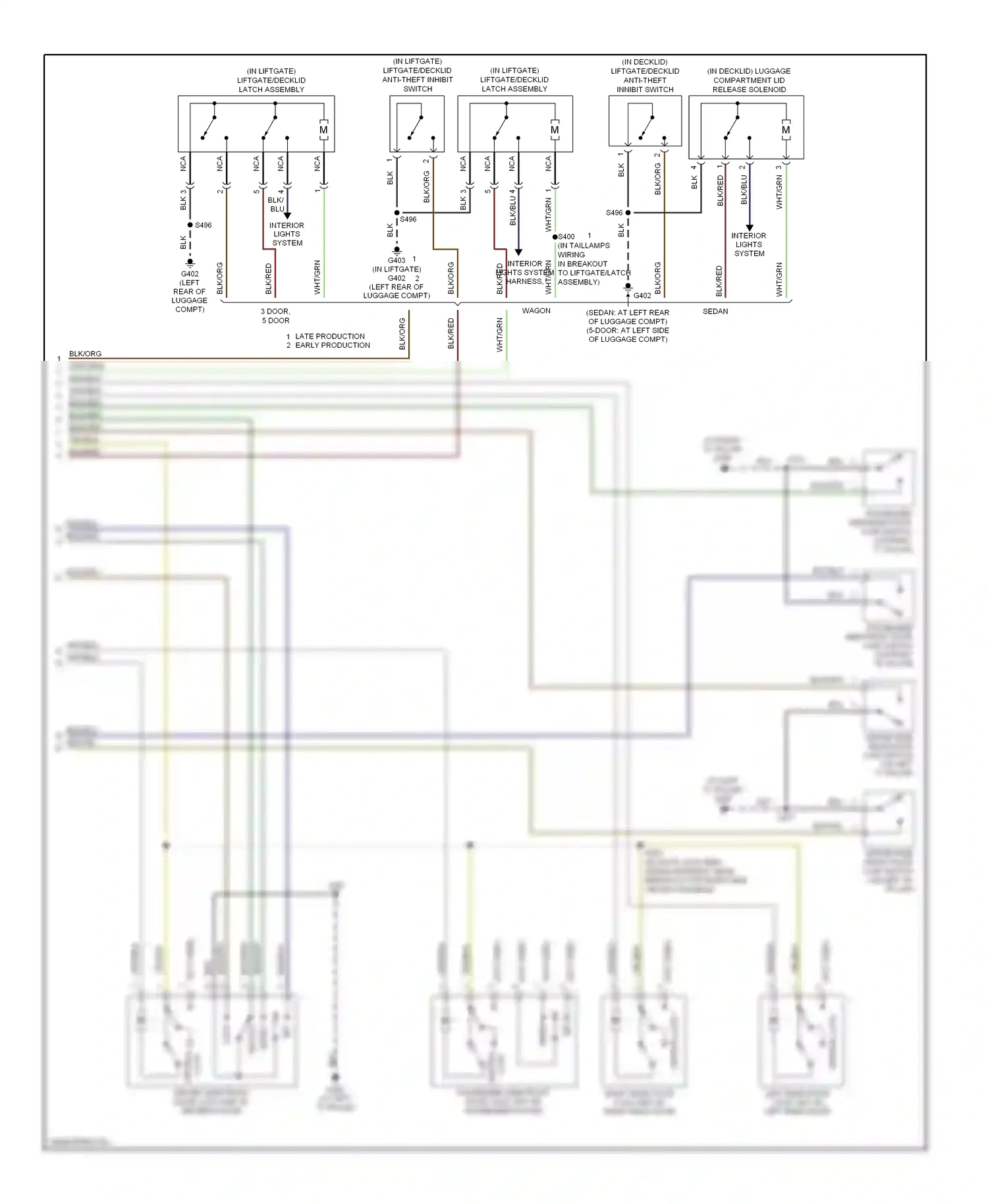 Ford Focus II (2005-2008) lock wiring diagram  (2 of 8)