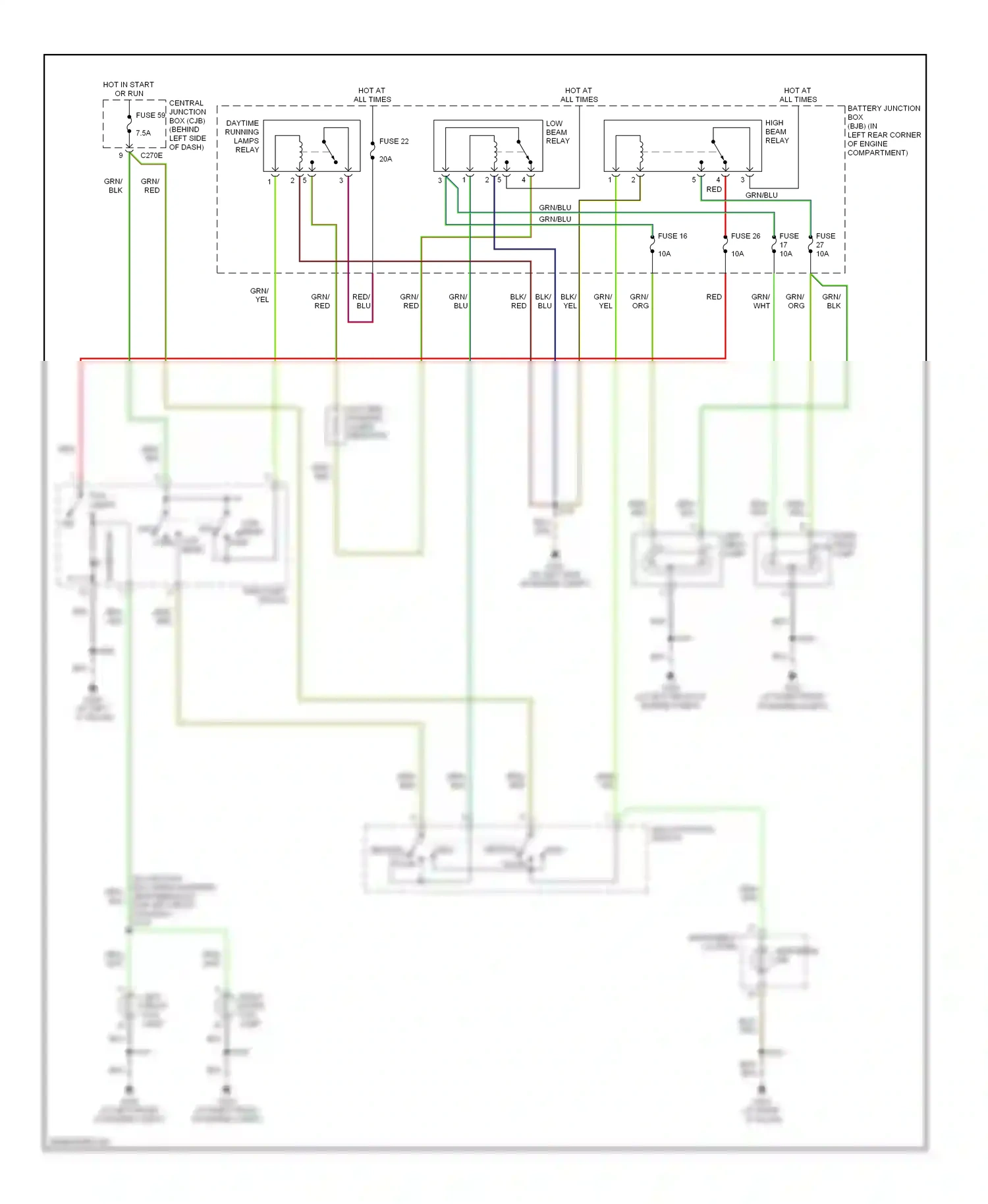 Wiring diagram off park for Ford Focus II (2005-2008) (1 of 1)