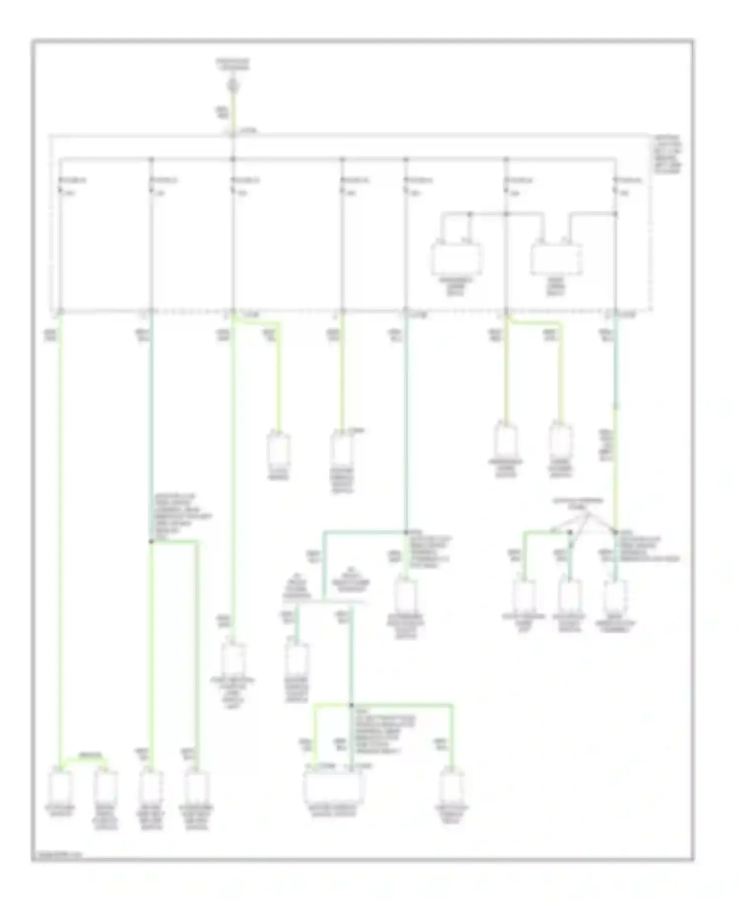 Wiring diagram w/ front power windows for Ford Focus II (2005-2008) (1 of 2)