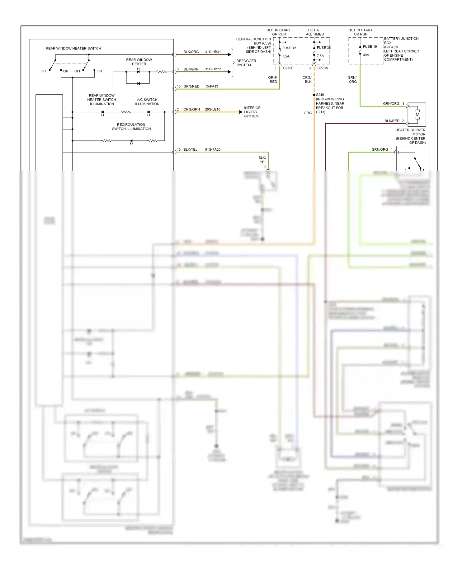Wiring diagram wht/blu for Ford Focus II (2005-2008) (6 of 14)