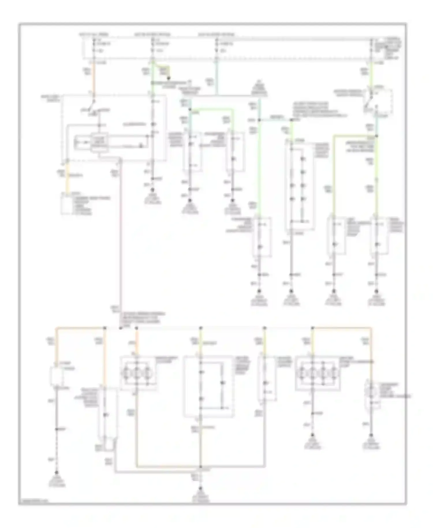 Wiring diagram w/o rear power windows for Ford Focus II (2005-2008) (1 of 1)