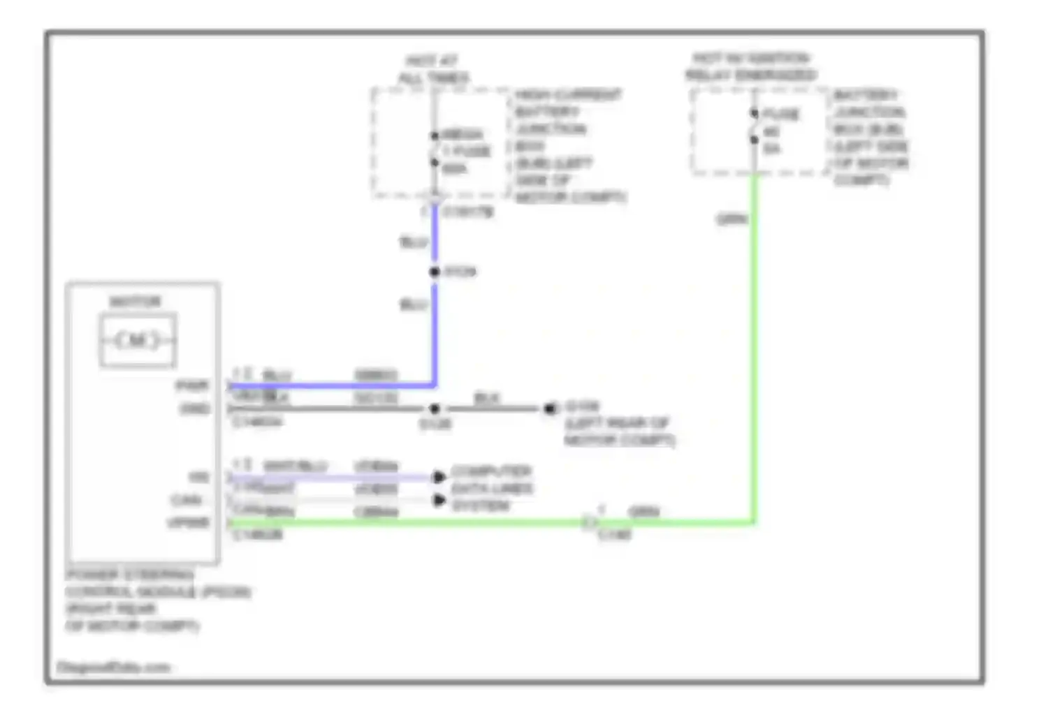 Focus Ford III (2011-2015): Electronic power steering circuit, electric