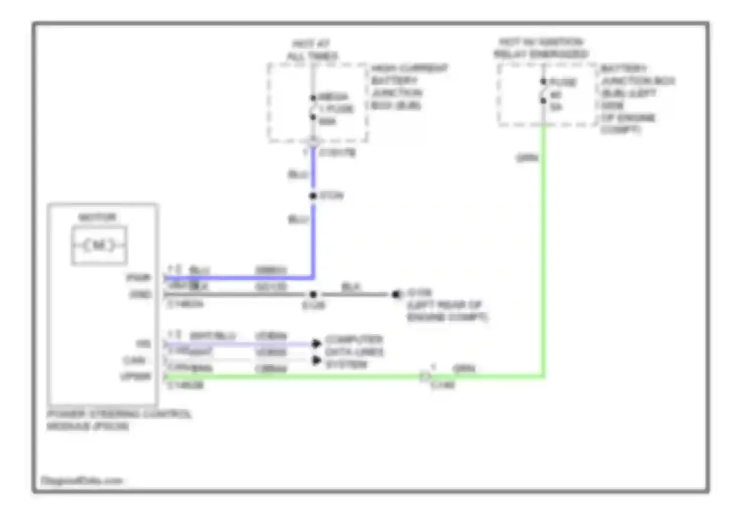 Focus Ford III (2011-2015): Electronic power steering circuit, except electric
