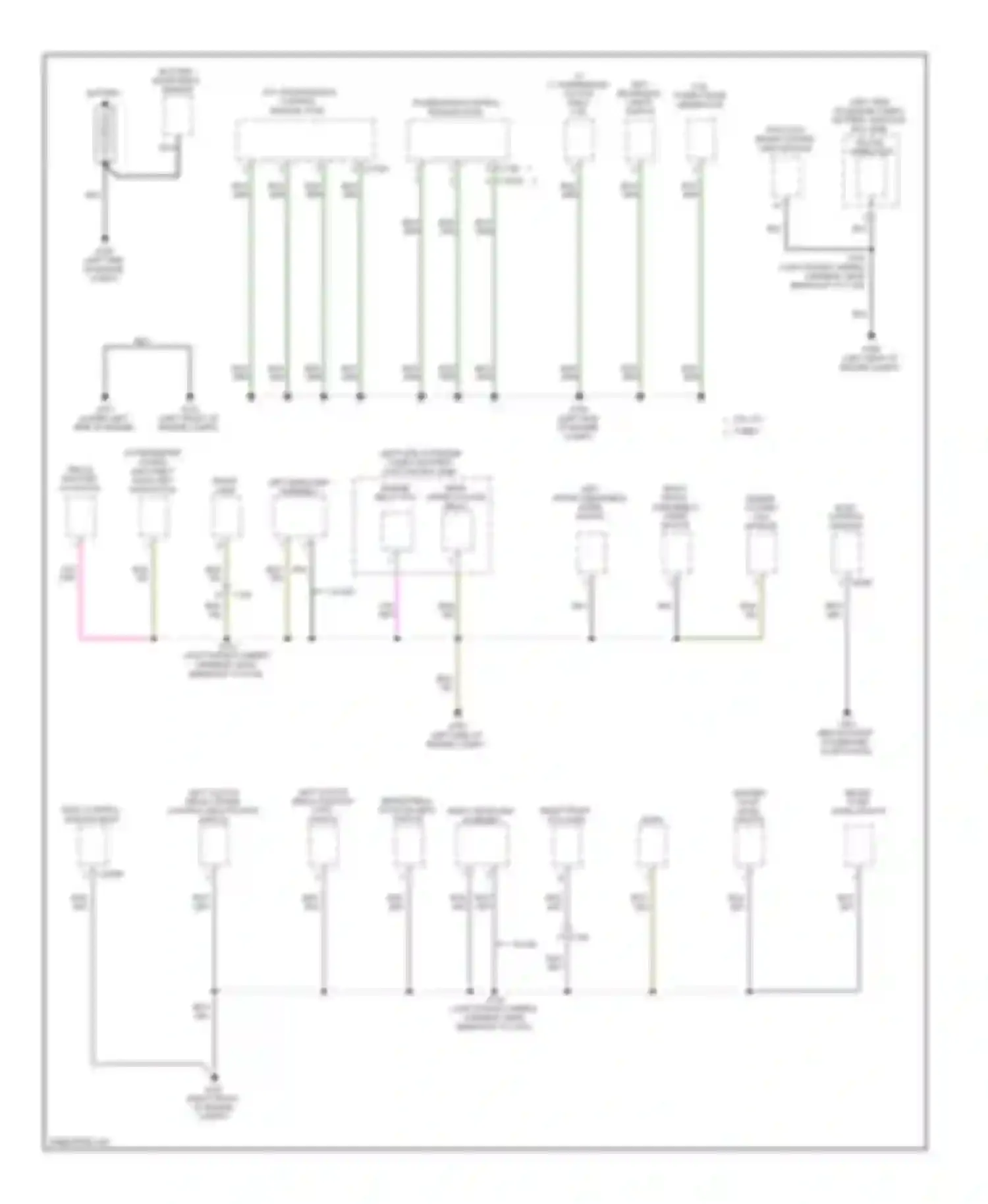 Focus Ford III (2011-2015): Ground distribution circuit, except electric (1 of 4)