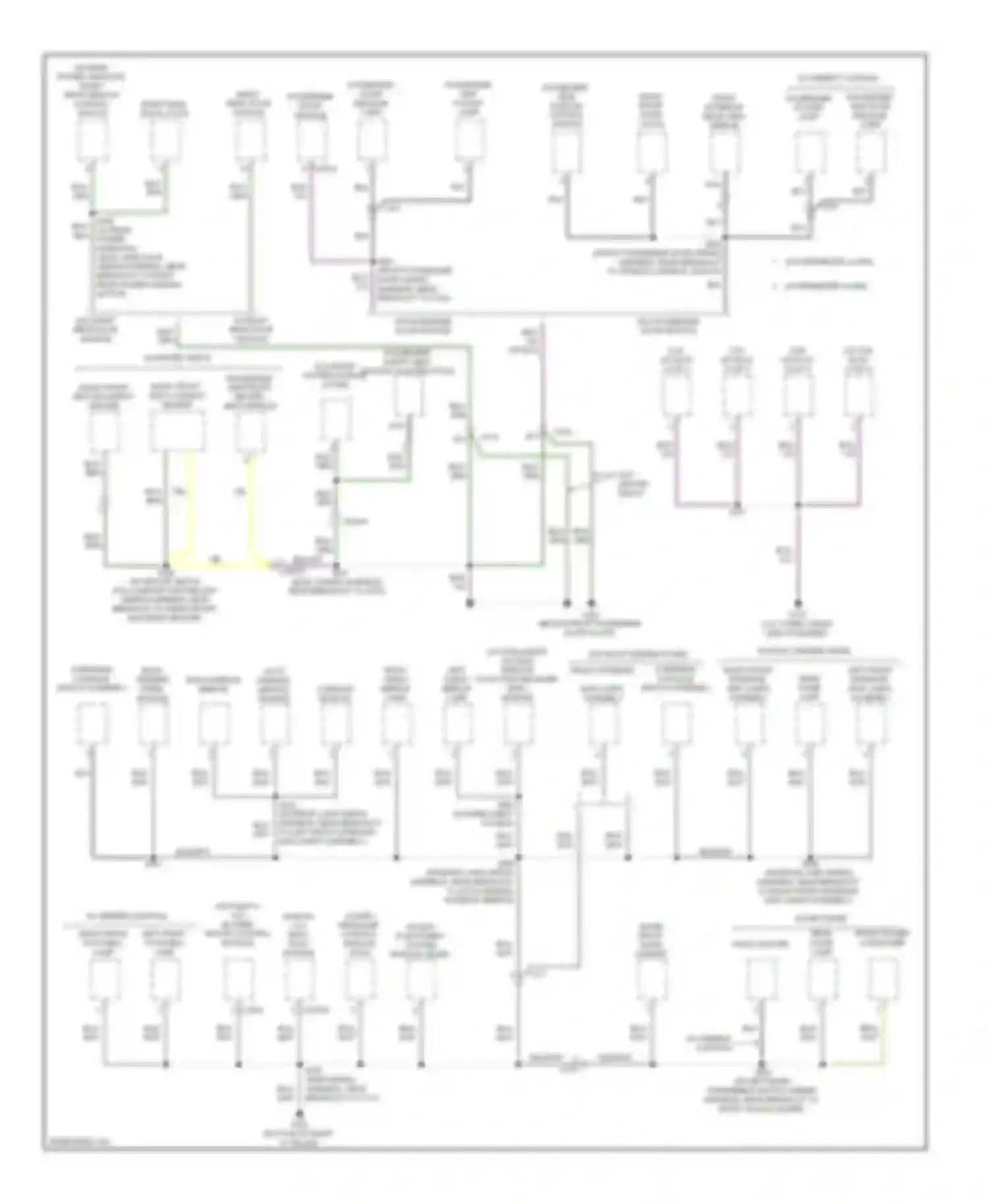 Focus Ford III (2011-2015): Ground distribution circuit, except electric (3 of 4)