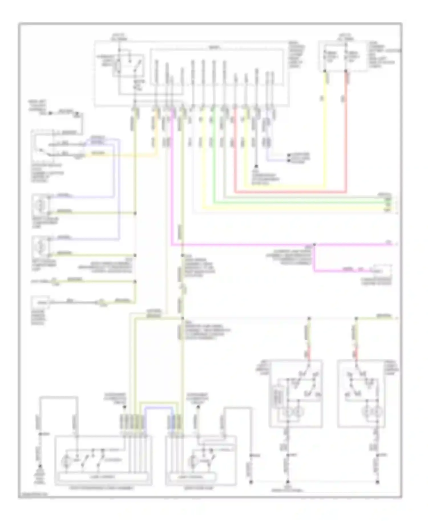 Focus Ford III (2011-2015): Courtesy lamps circuit, electric (1 of 2)