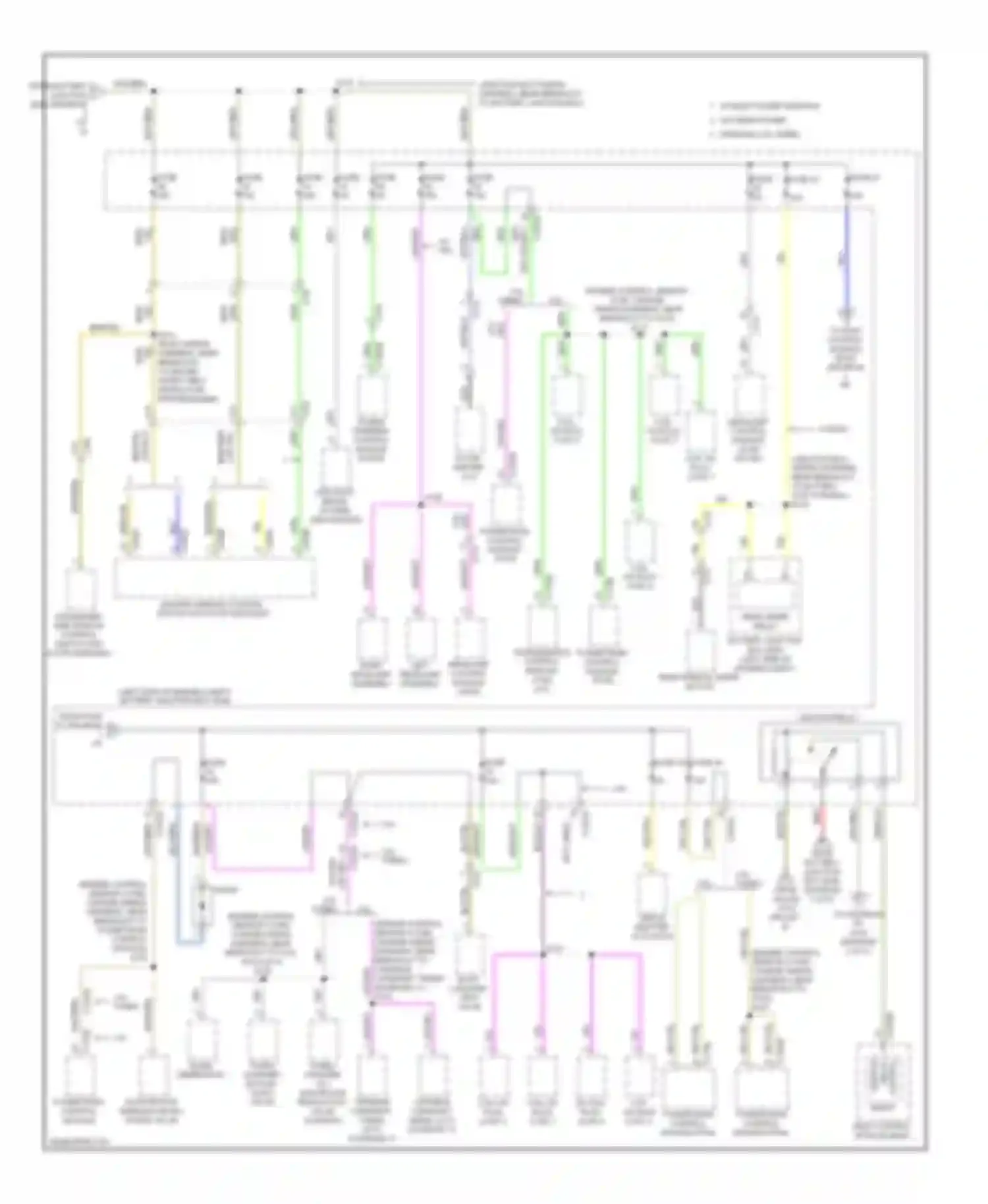 Focus Ford III (2011-2015): Power distribution circuit, except electric (2 of 6)