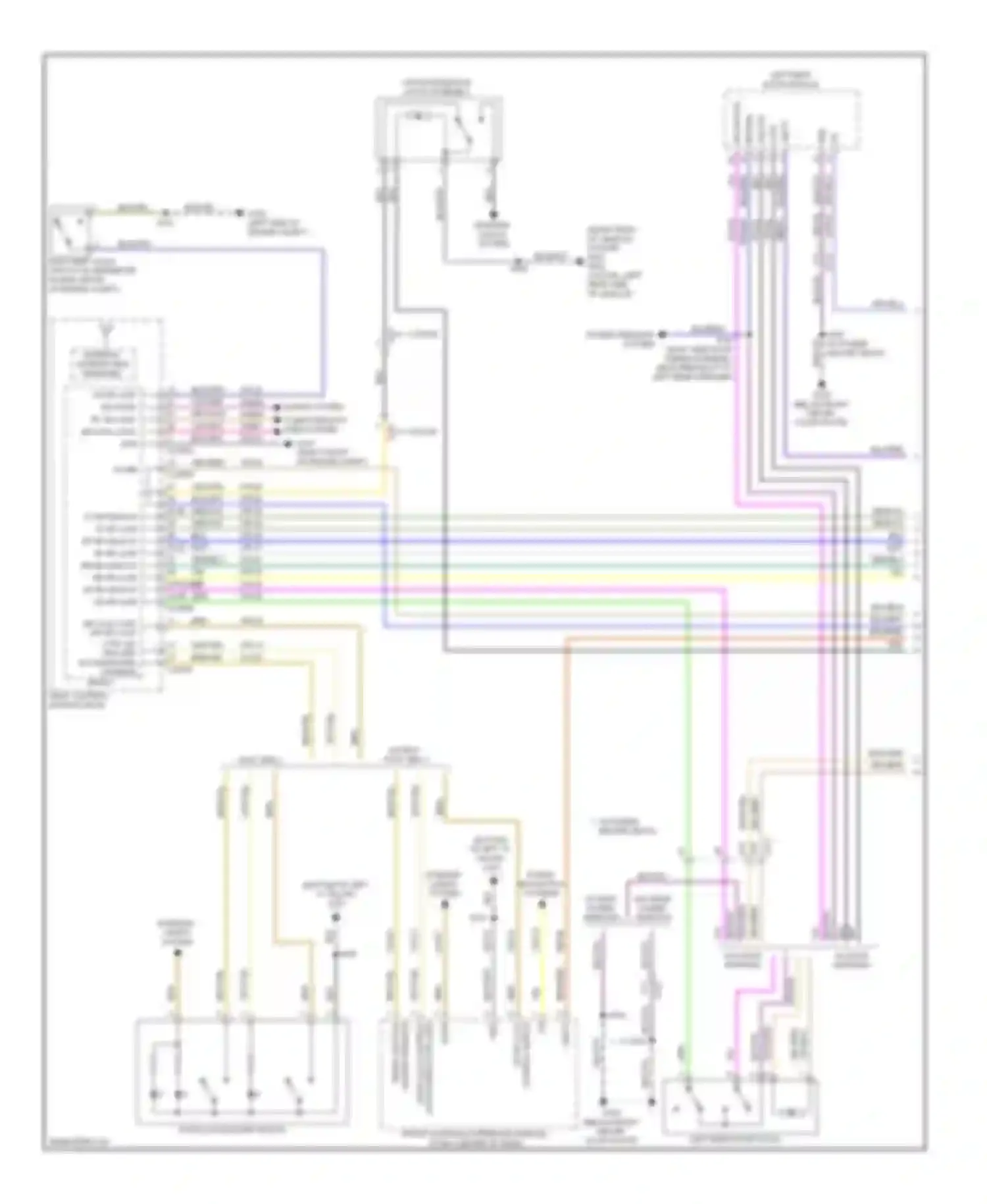 Focus Ford III (2011-2015): Power door locks circuit, except electric with intelligent access (1 of 5)