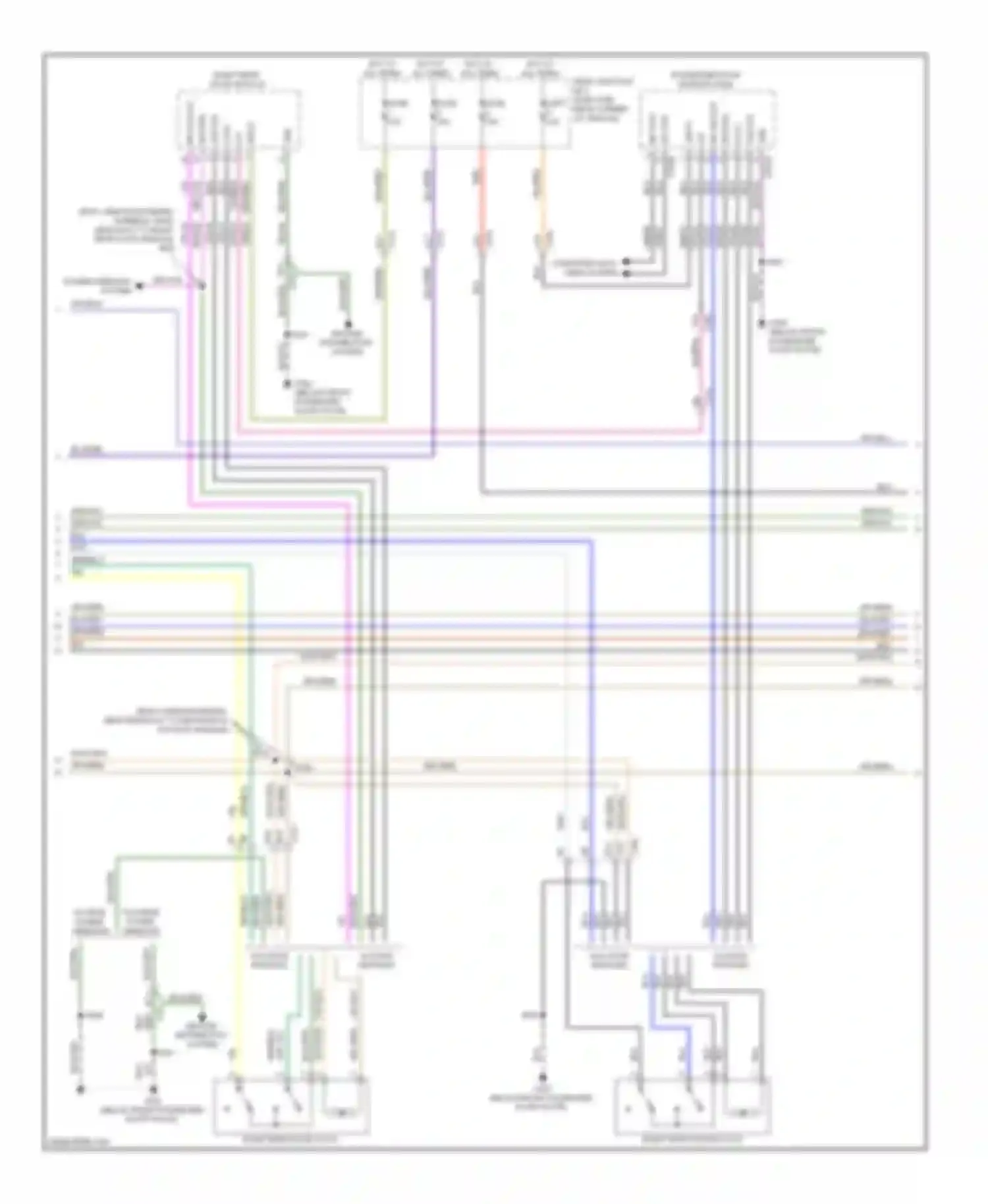Focus Ford III (2011-2015): Power door locks circuit, except electric with intelligent access (2 of 5)