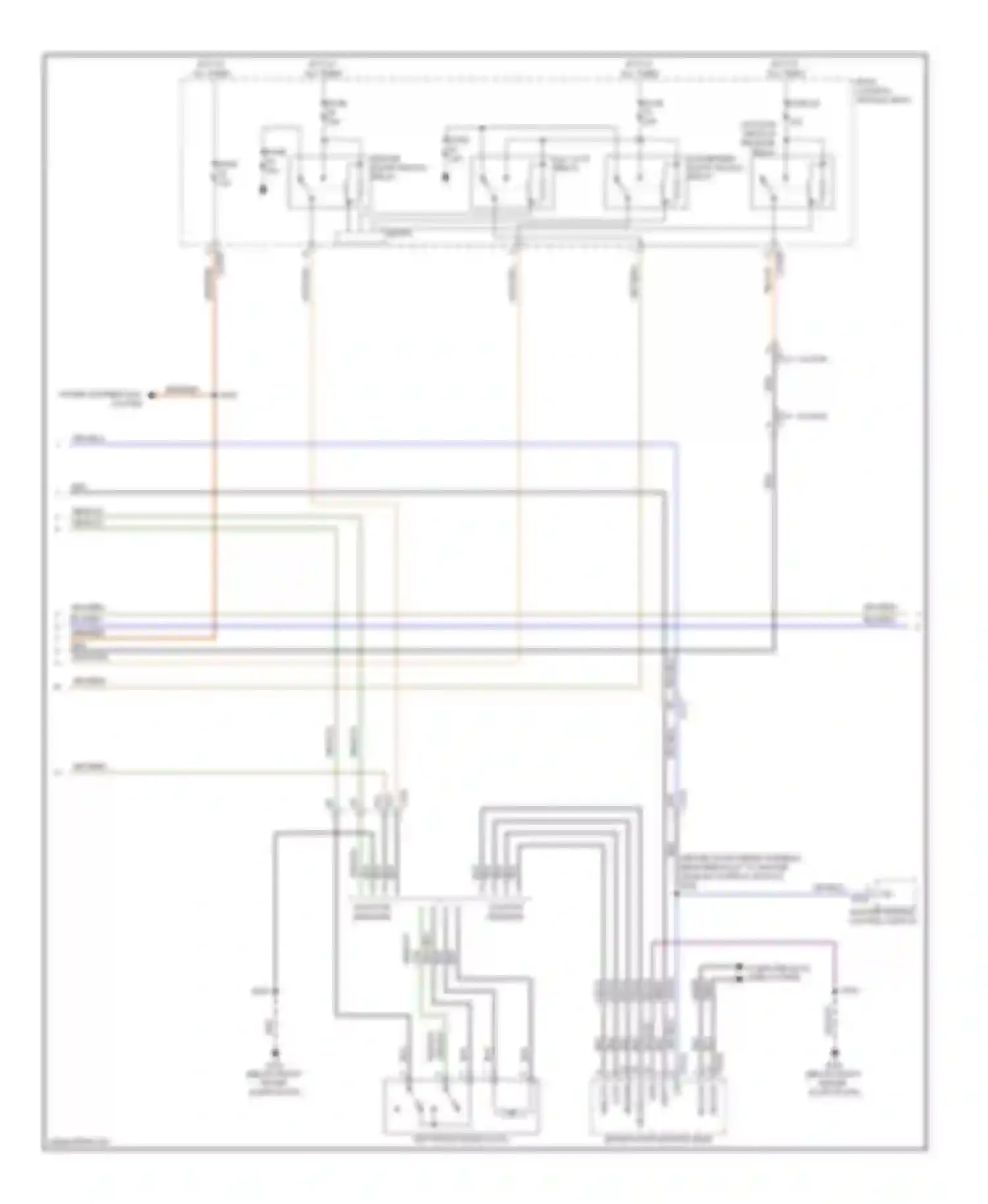 Focus Ford III (2011-2015): Power door locks circuit, except electric with intelligent access (3 of 5)