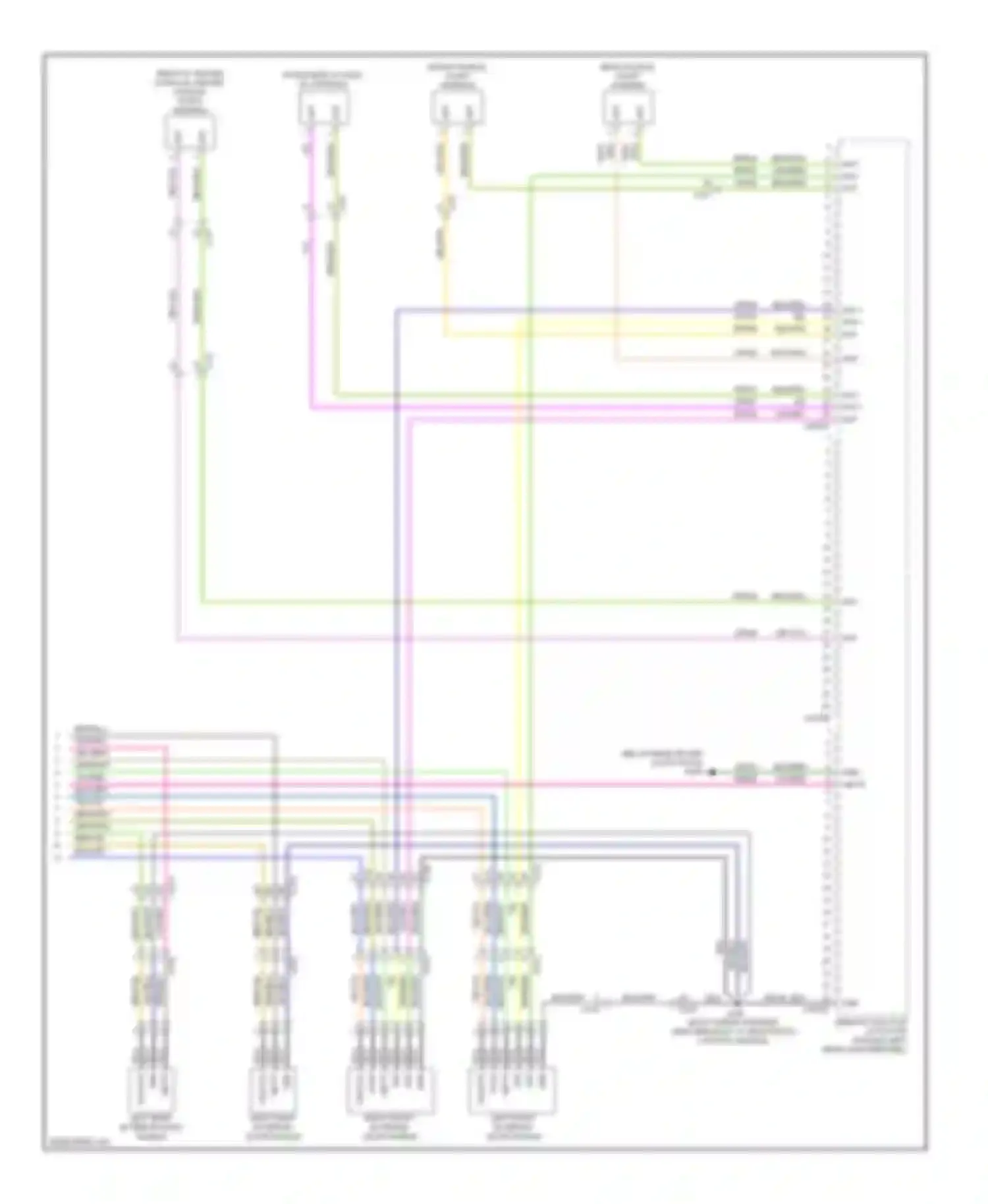 Focus Ford III (2011-2015): Power door locks circuit, except electric with intelligent access (5 of 5)