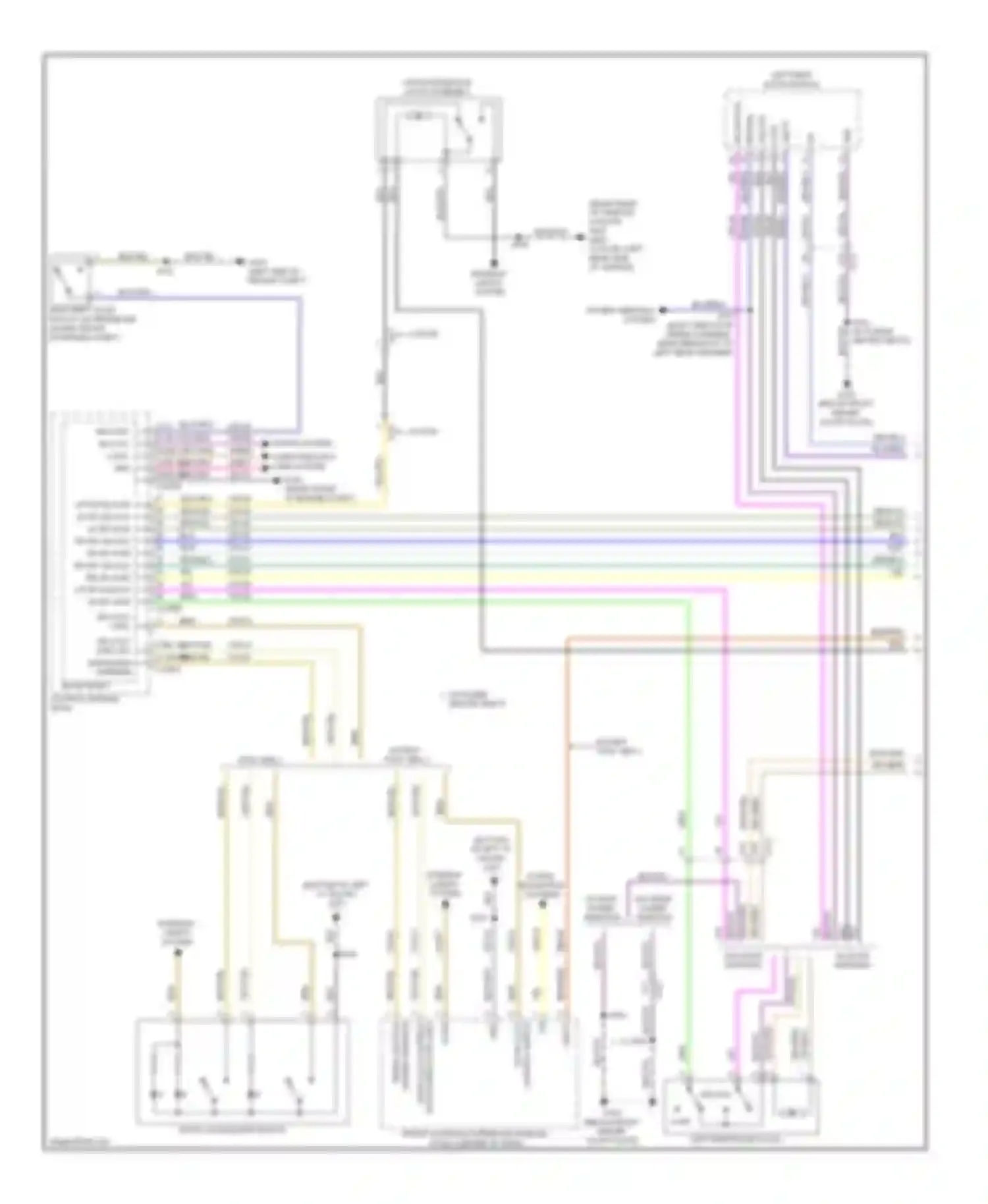 Focus Ford III (2011-2015): Power door locks circuit, except electric without intelligent access (1 of 3)