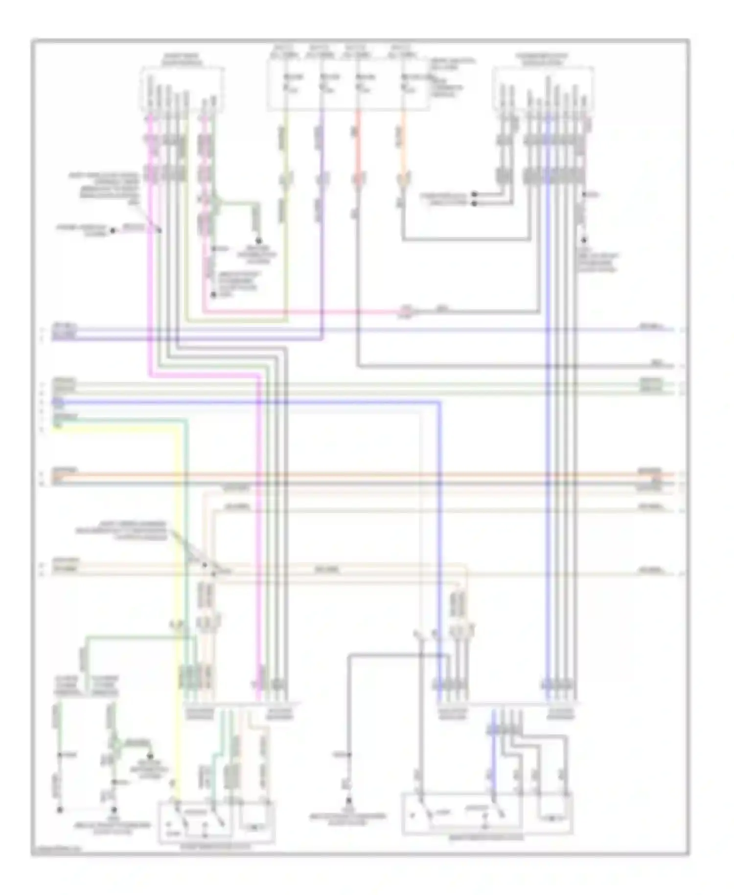 Focus Ford III (2011-2015): Power door locks circuit, except electric without intelligent access (2 of 3)