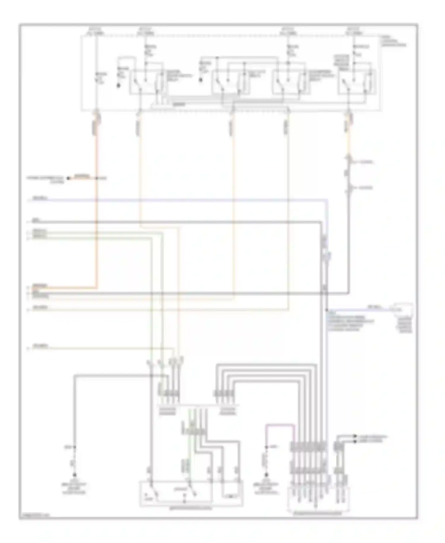 Focus Ford III (2011-2015): Power door locks circuit, except electric without intelligent access (3 of 3)