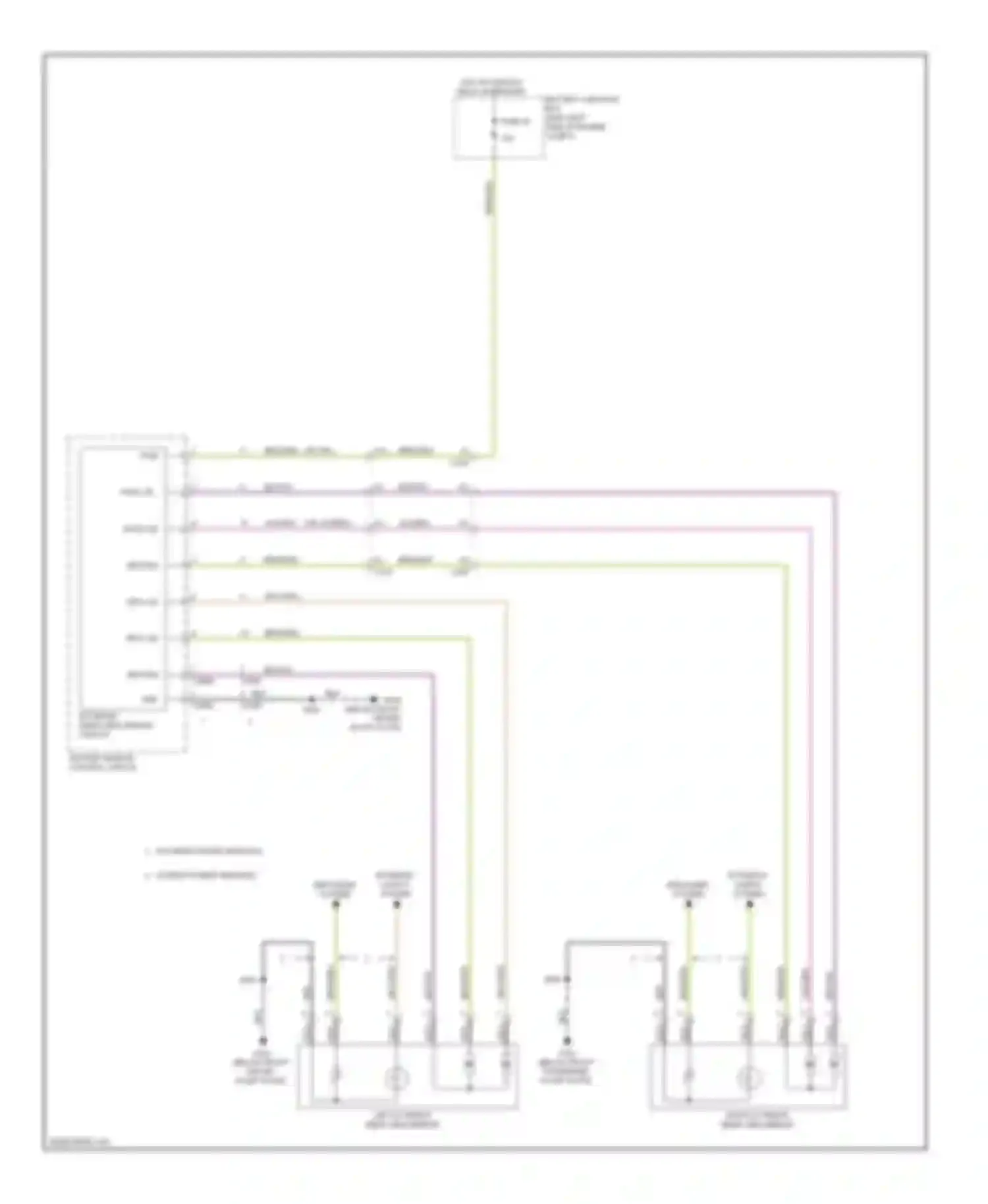Focus Ford III (2011-2015): Power mirrors circuit, except electric without door module