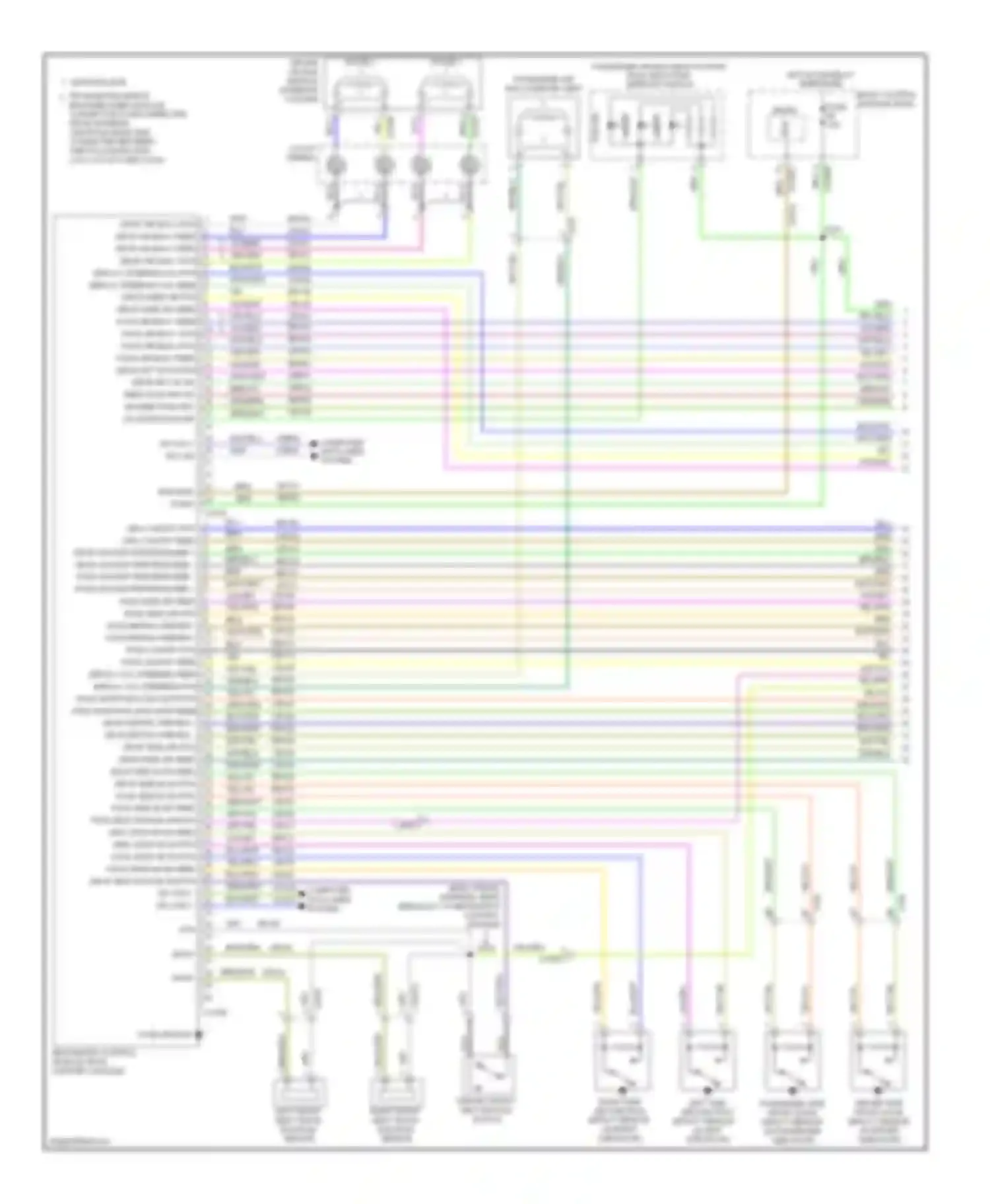Focus Ford III (2011-2015): Supplemental restraints circuit, except electric (1 of 2)