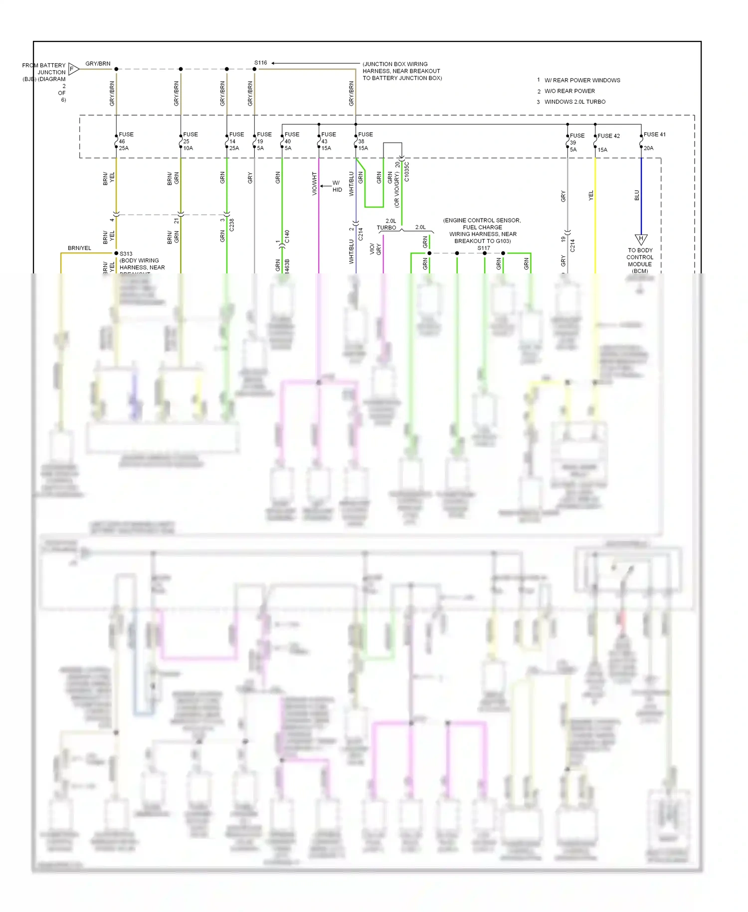 Wiring diagram 2.0l turbo for Ford Focus III (2011-2015) (7 of 10)