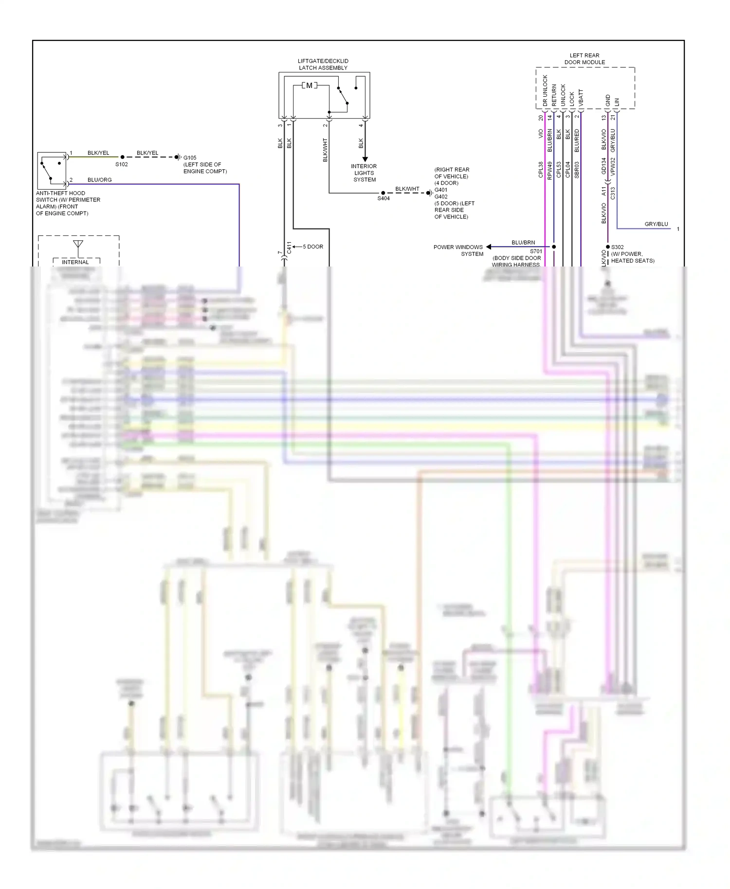 Wiring diagram 4 door for Ford Focus III (2011-2015) (6 of 18)