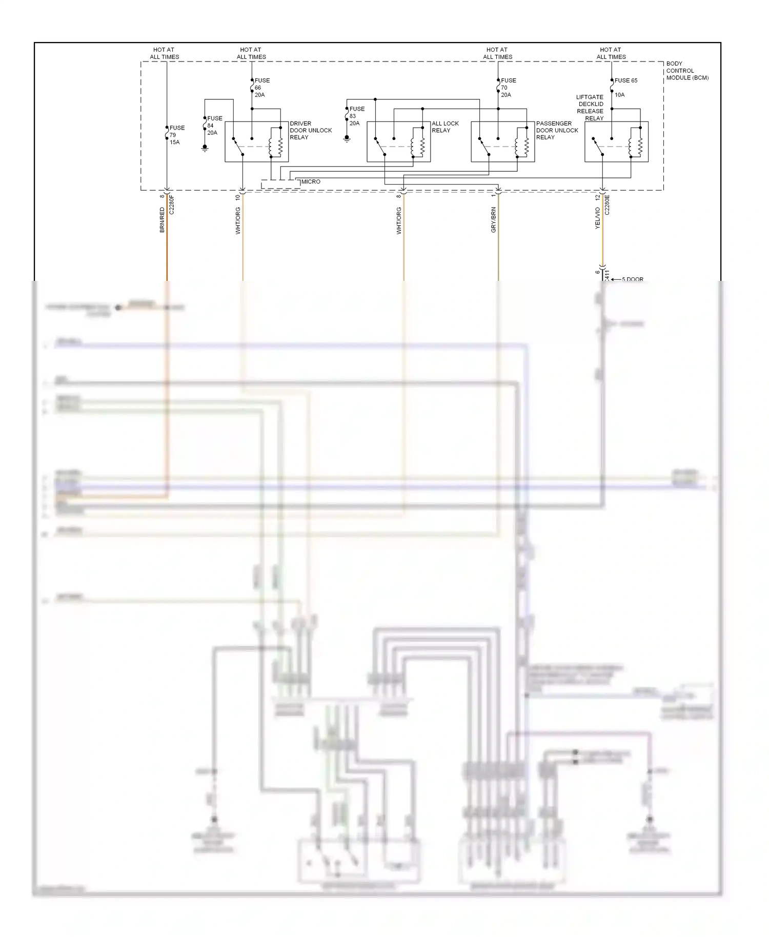 Wiring diagram 4 door for Ford Focus III (2011-2015) (7 of 18)