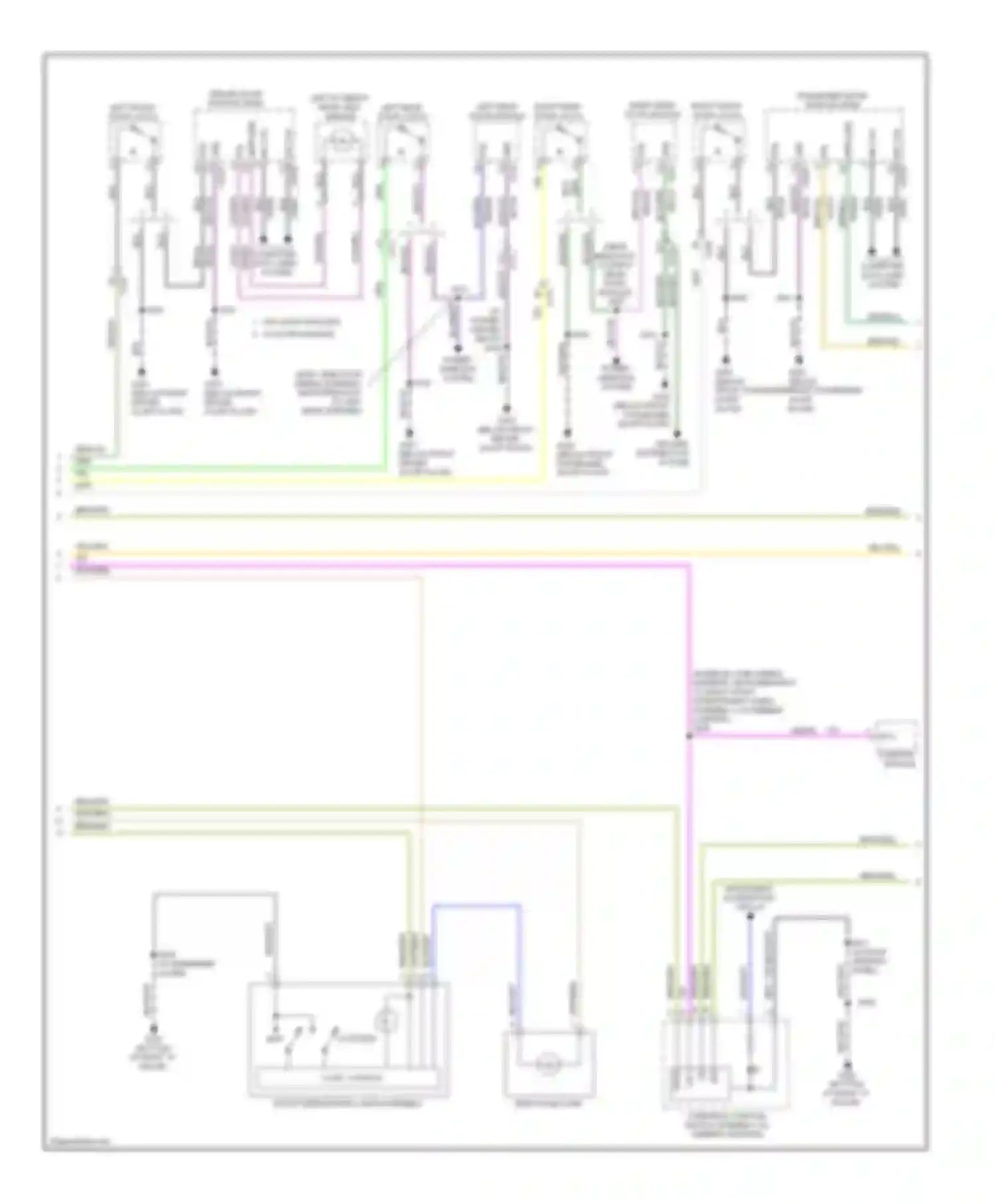 Wiring diagram (below front passenger for Ford Focus III (2011-2015) (1 of 1)