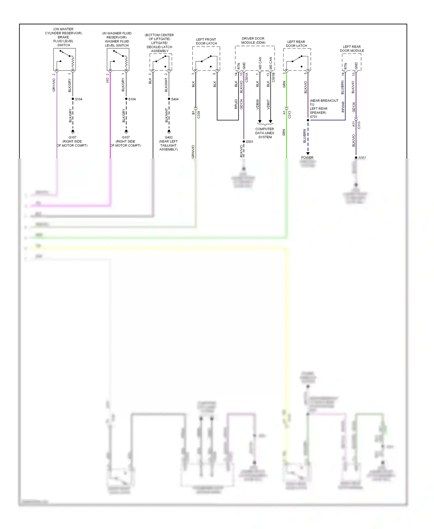 Ford Focus III (2011-2015) blk/vio wiring diagram  (18 of 47)