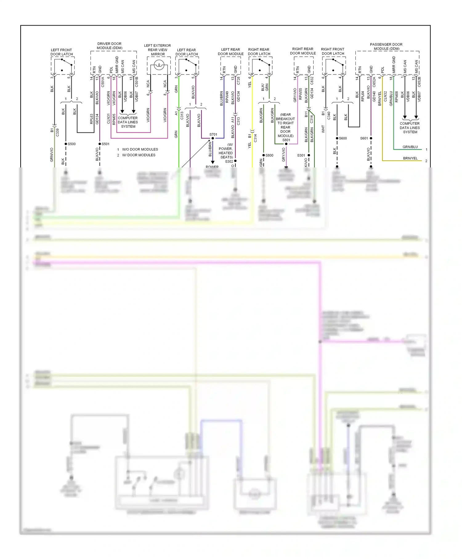 Ford Focus III (2011-2015) blk/vio wiring diagram  (38 of 47)