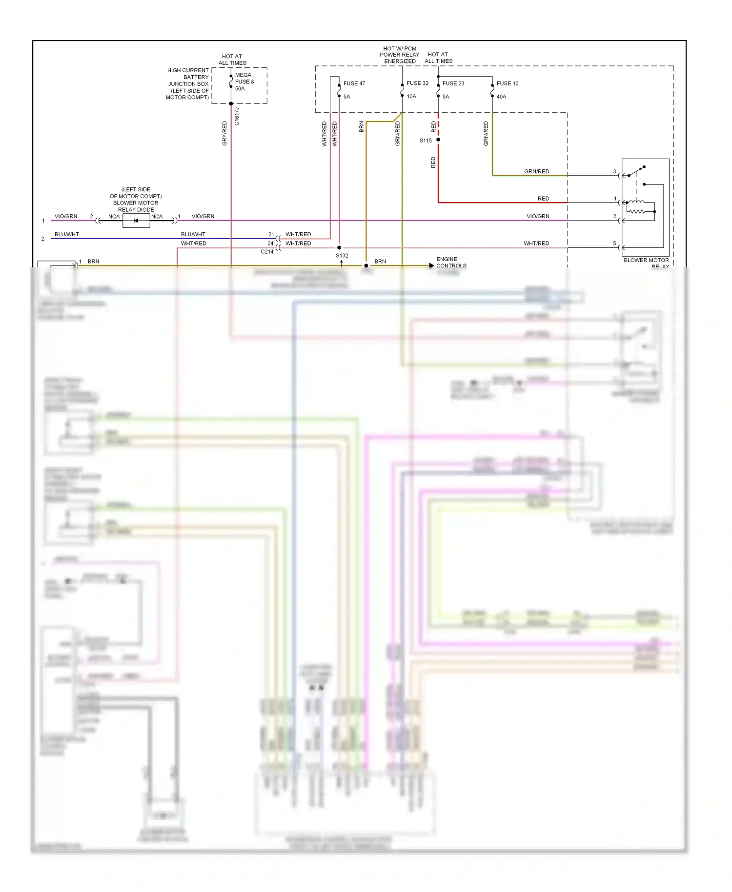 Ford Focus III (2011-2015) blower control wiring diagram  (1 of 2)