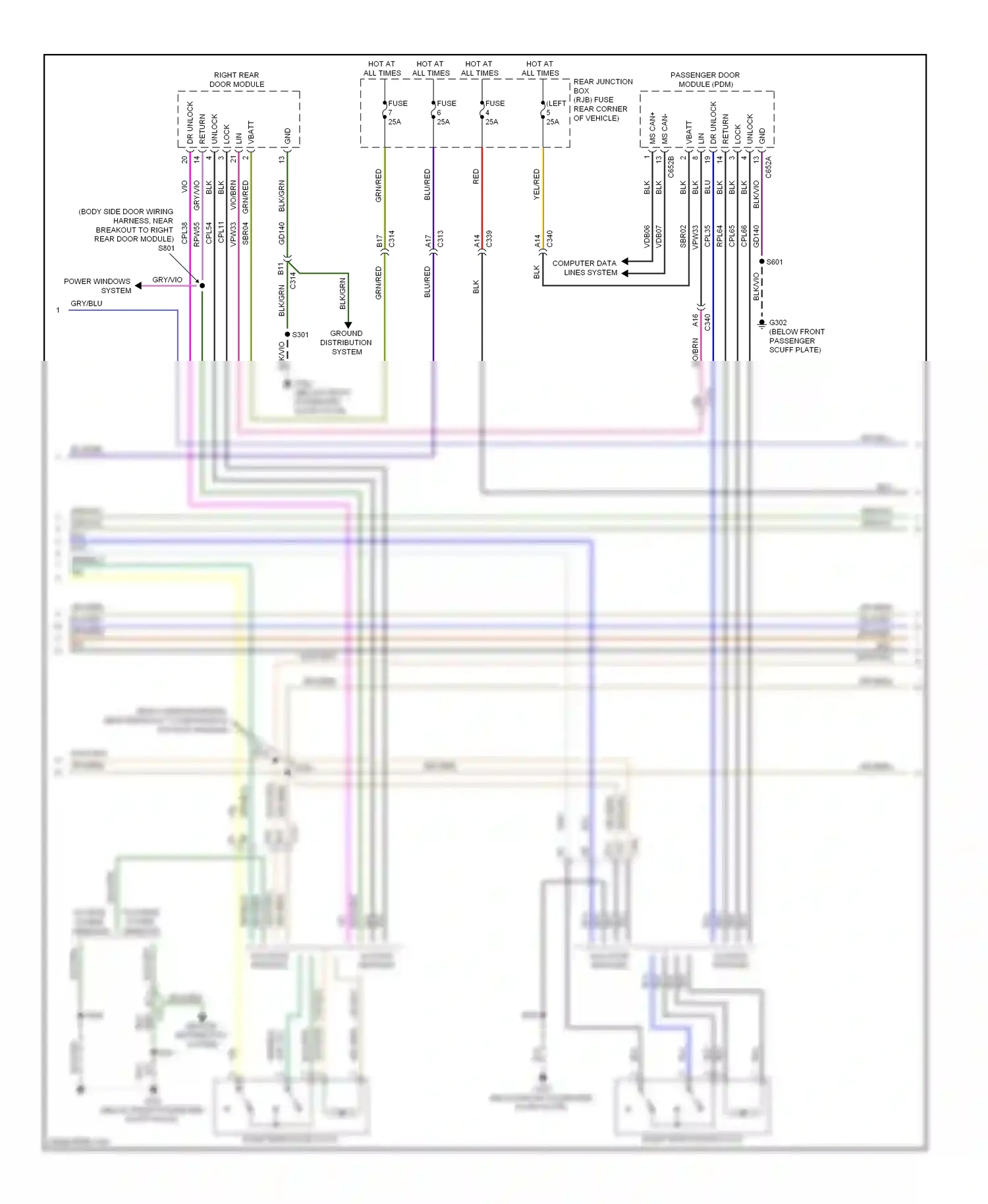 Wiring diagram blu for Ford Focus III (2011-2015) (7 of 84)