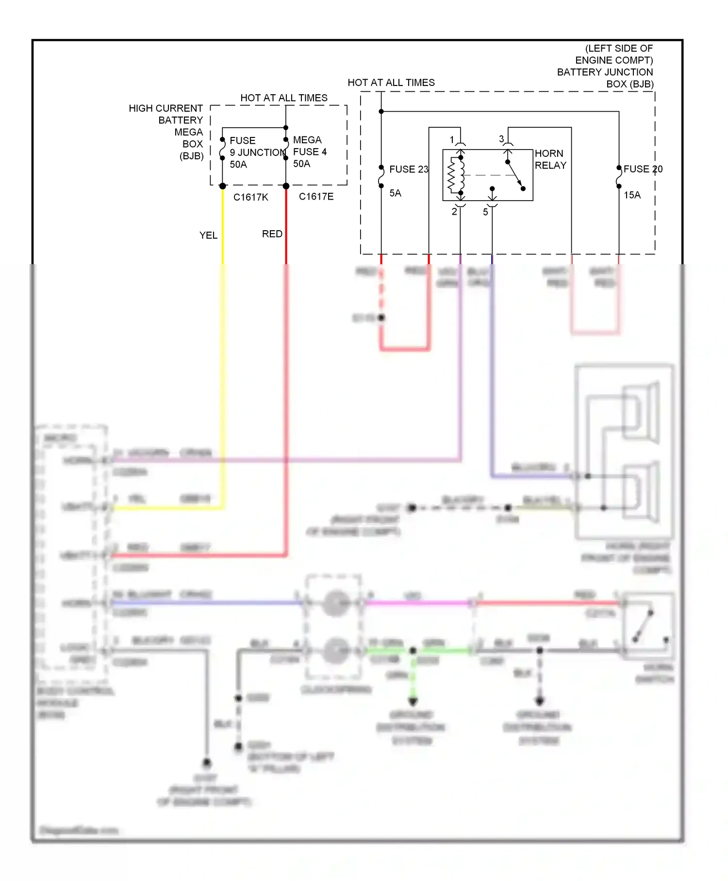 Wiring diagram blu/wht for Ford Focus III (2011-2015) (25 of 63)