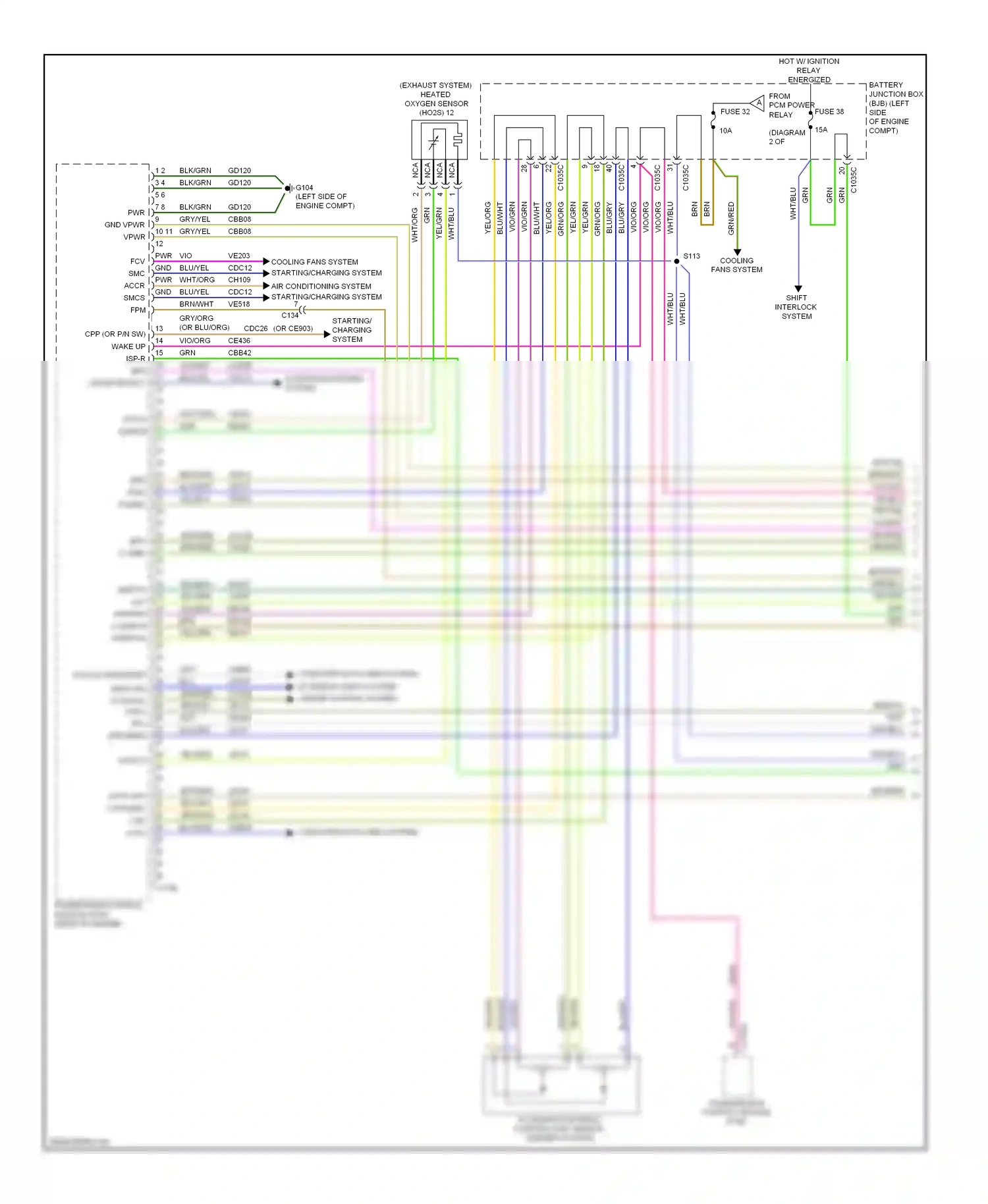 Wiring diagram blu/yel for Ford Focus III (2011-2015) (3 of 4)