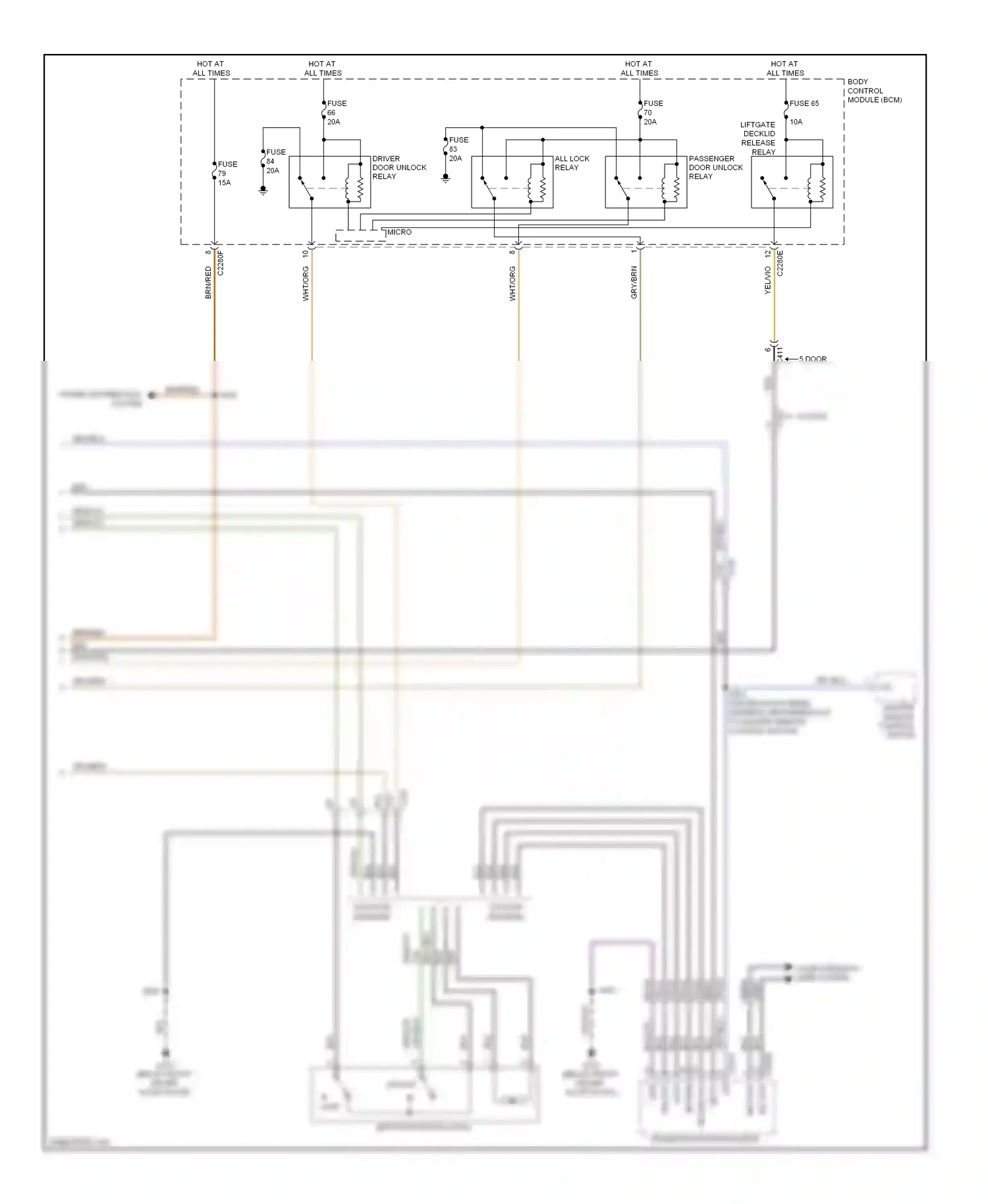 Wiring diagram body control for Ford Focus III (2011-2015) (4 of 11)