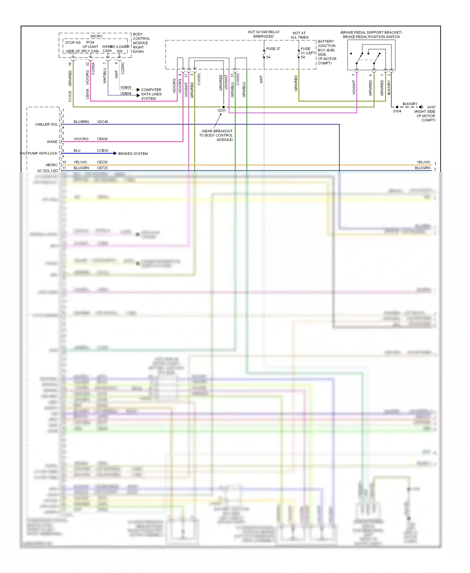 Wiring diagram brn/yel for Ford Focus III (2011-2015) (16 of 65)