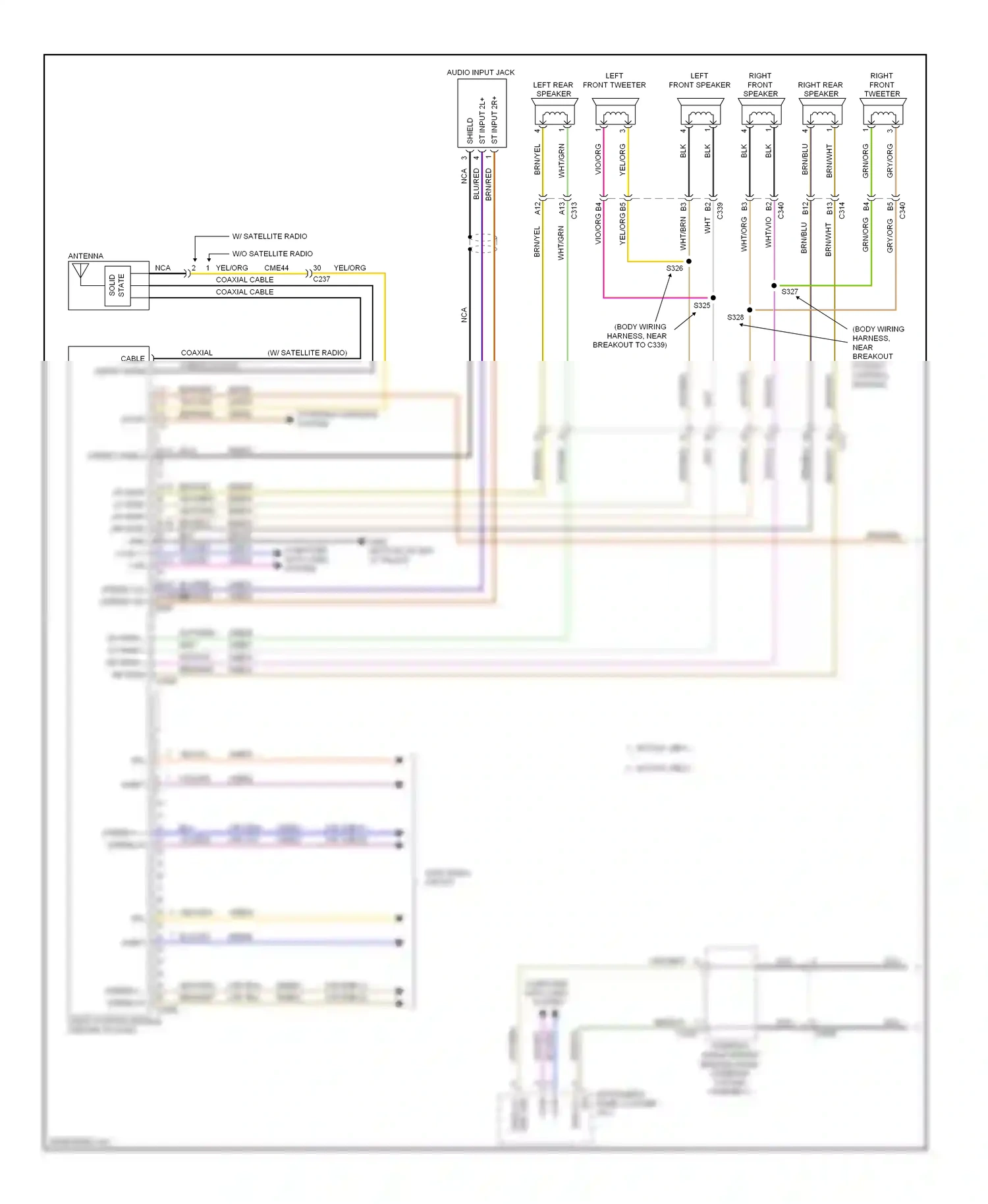 Ford Focus III (2011-2015) display wiring diagram  (1 of 2)