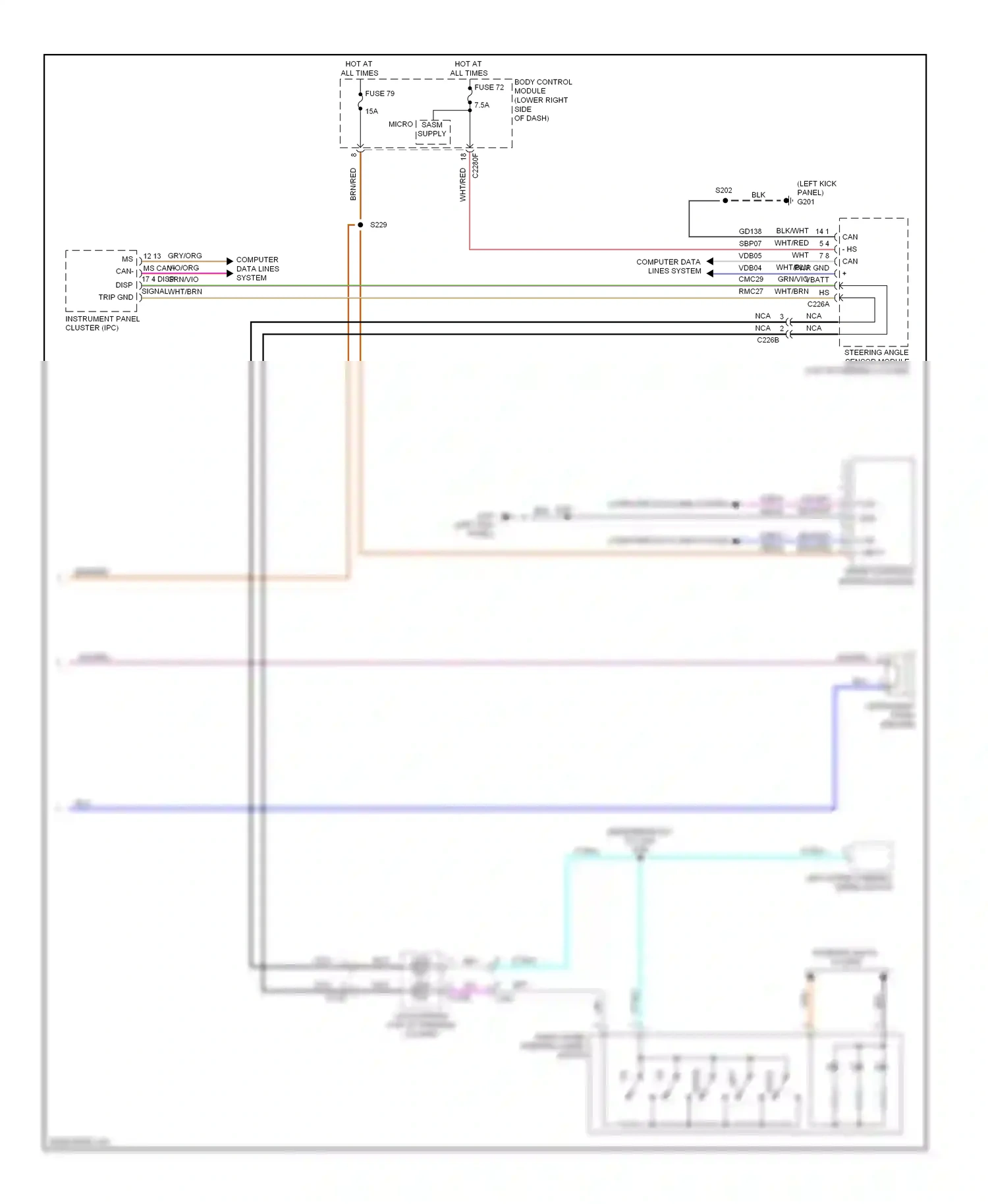 Ford Focus III (2011-2015) down wiring diagram  (6 of 7)