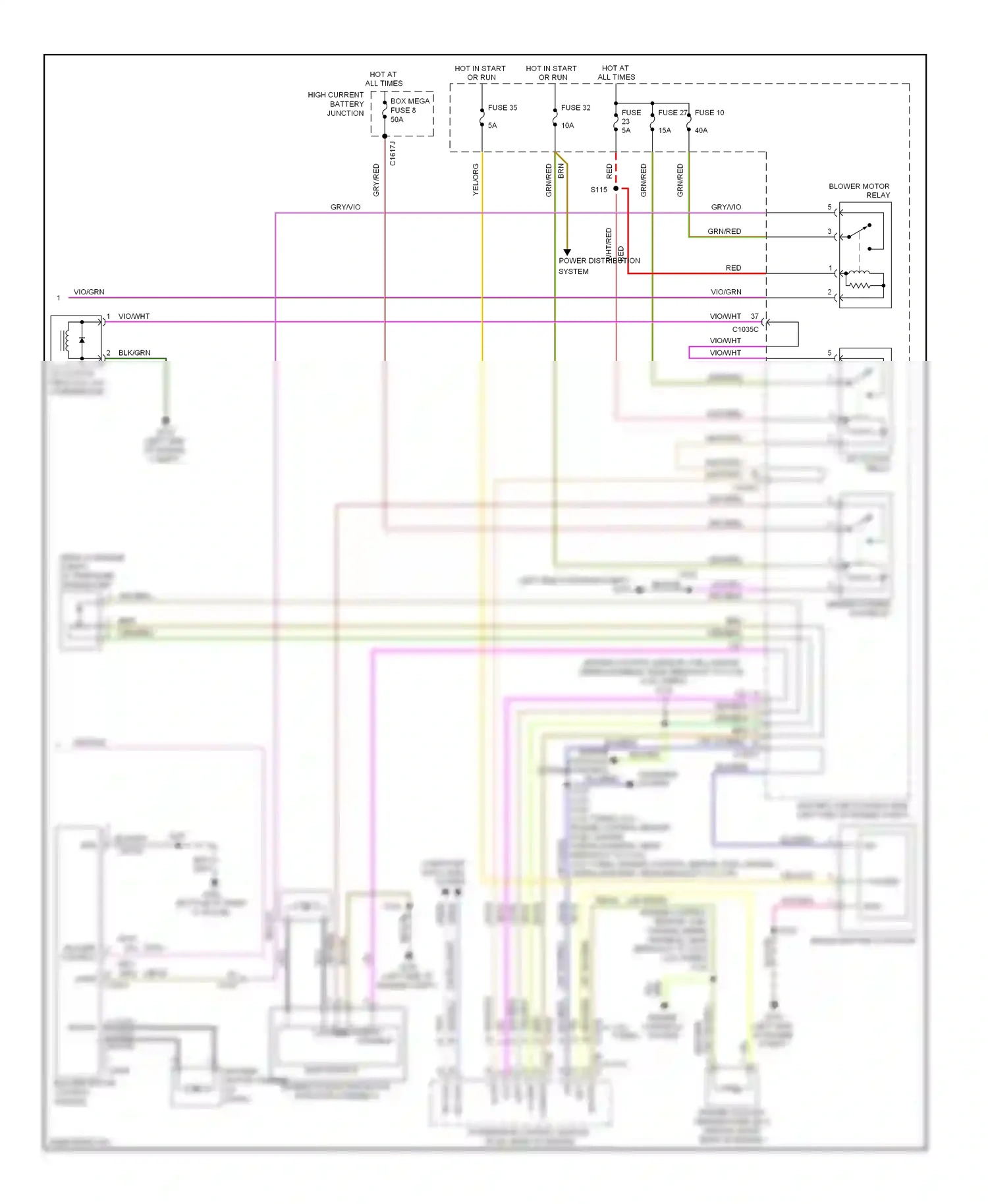 Wiring diagram grille shutter actuator for Ford Focus III (2011-2015) (1 of 4)
