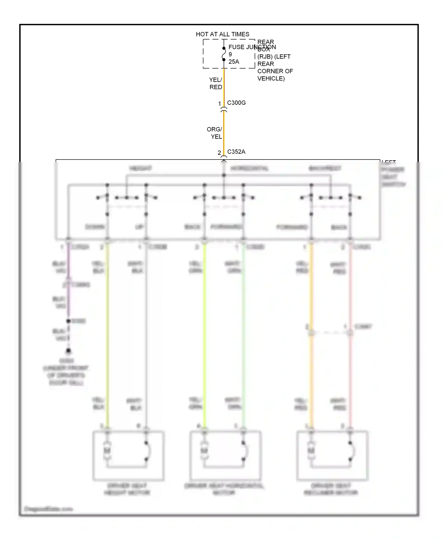 Ford Focus III (2011-2015) horizontal wiring diagram  (1 of 2)
