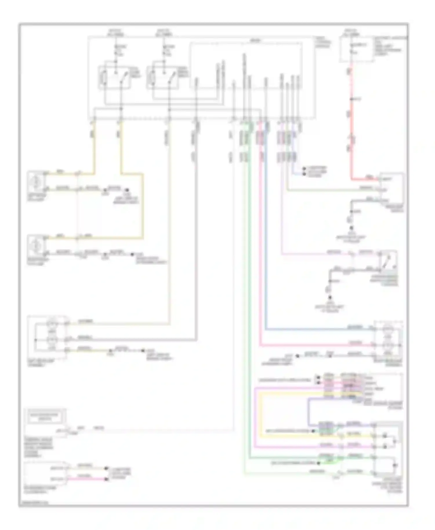 Wiring diagram left front fog lamp for Ford Focus III (2011-2015) (2 of 2)