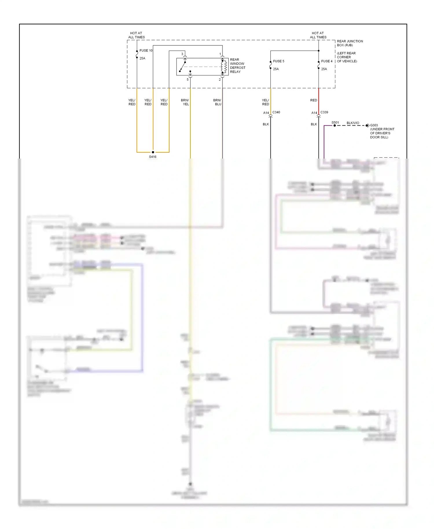 Ford Focus III (2011-2015) (left kick panel) wiring diagram  (6 of 26)