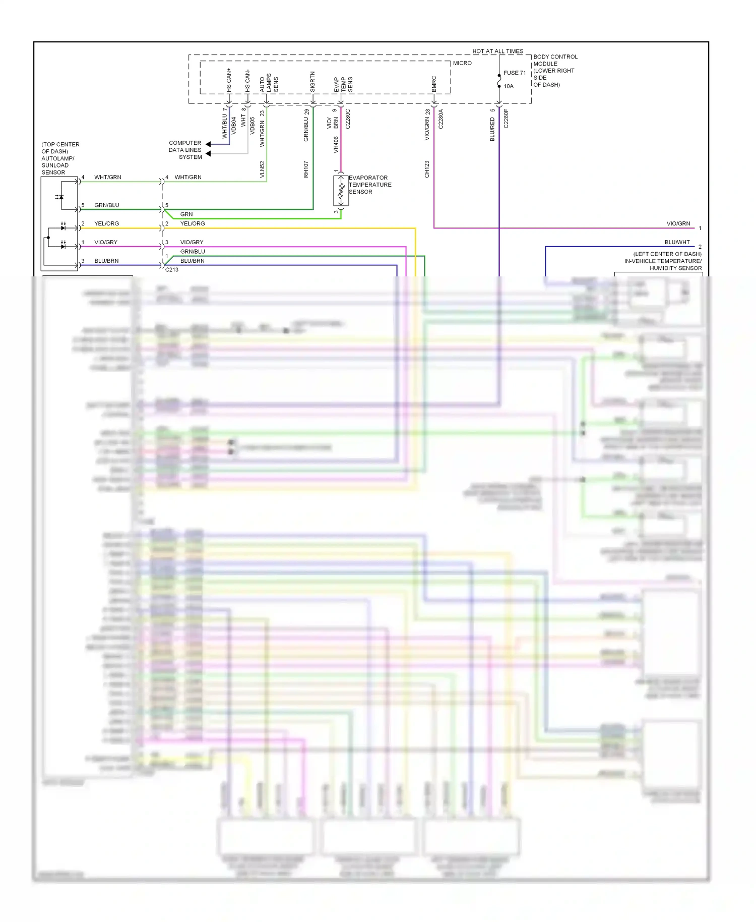 Ford Focus III (2011-2015) (left kick panel) wiring diagram  (2 of 26)