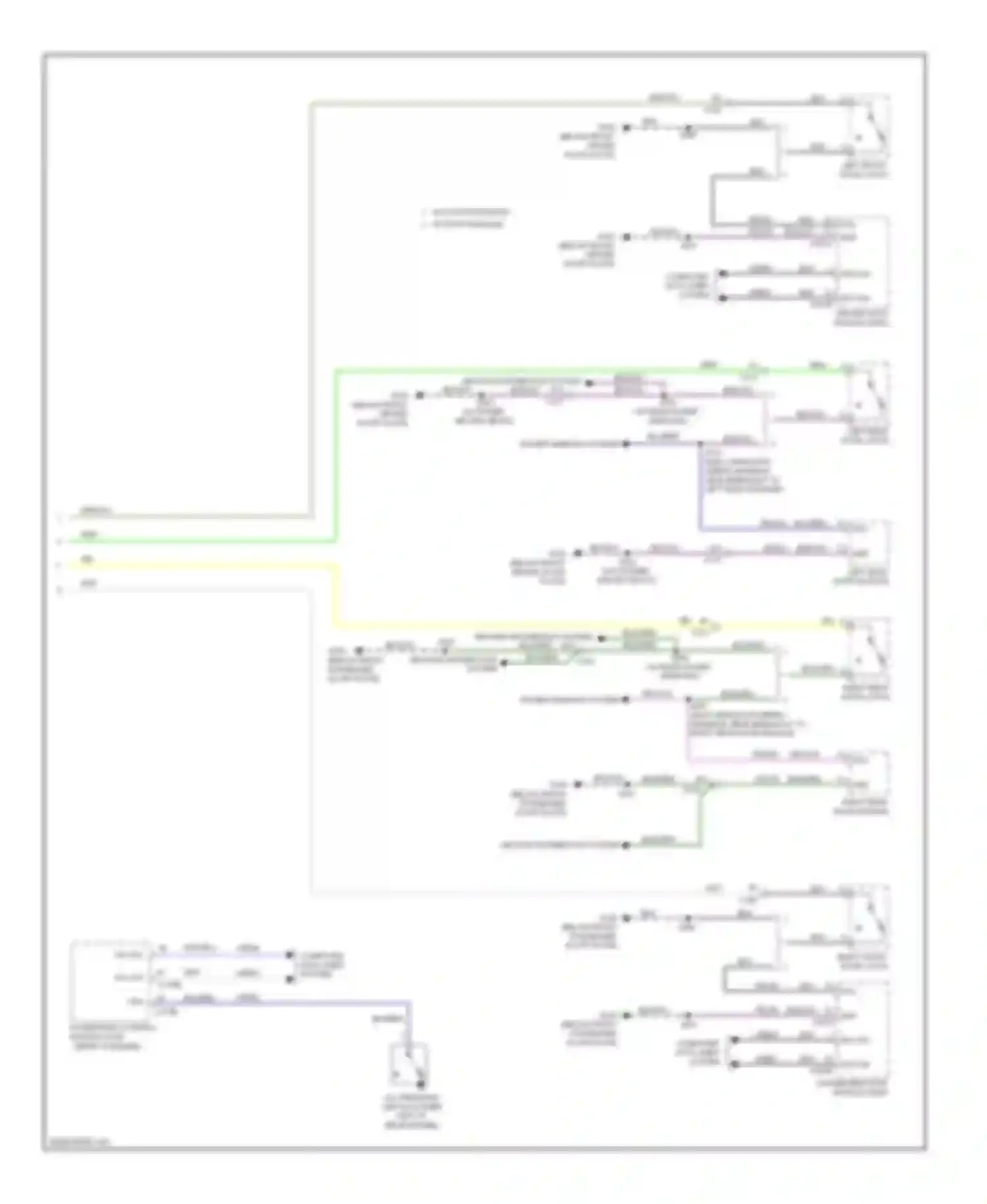 Wiring diagram left rear door module for Ford Focus III (2011-2015) (7 of 19)