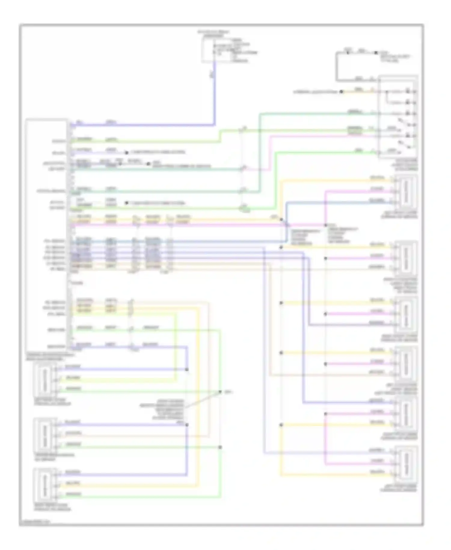 Wiring diagram left rear outer parking aid sensor for Ford Focus III (2011-2015) (1 of 1)